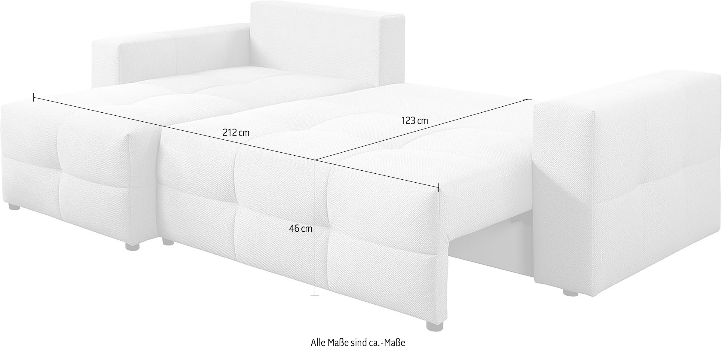 exxpo - sofa fashion Ecksofa Praktische Funktionsecke mit Federkern, Bettfunktion und Stauraum