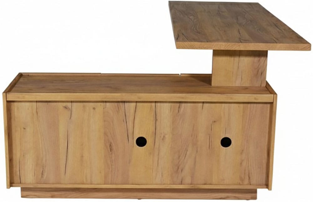 Jahnke Eckschreibtisch »LUX C 160 E« Eckschreibtisch, wechselseitig montierbar, Glas, 2 Fächer+2Schubladen