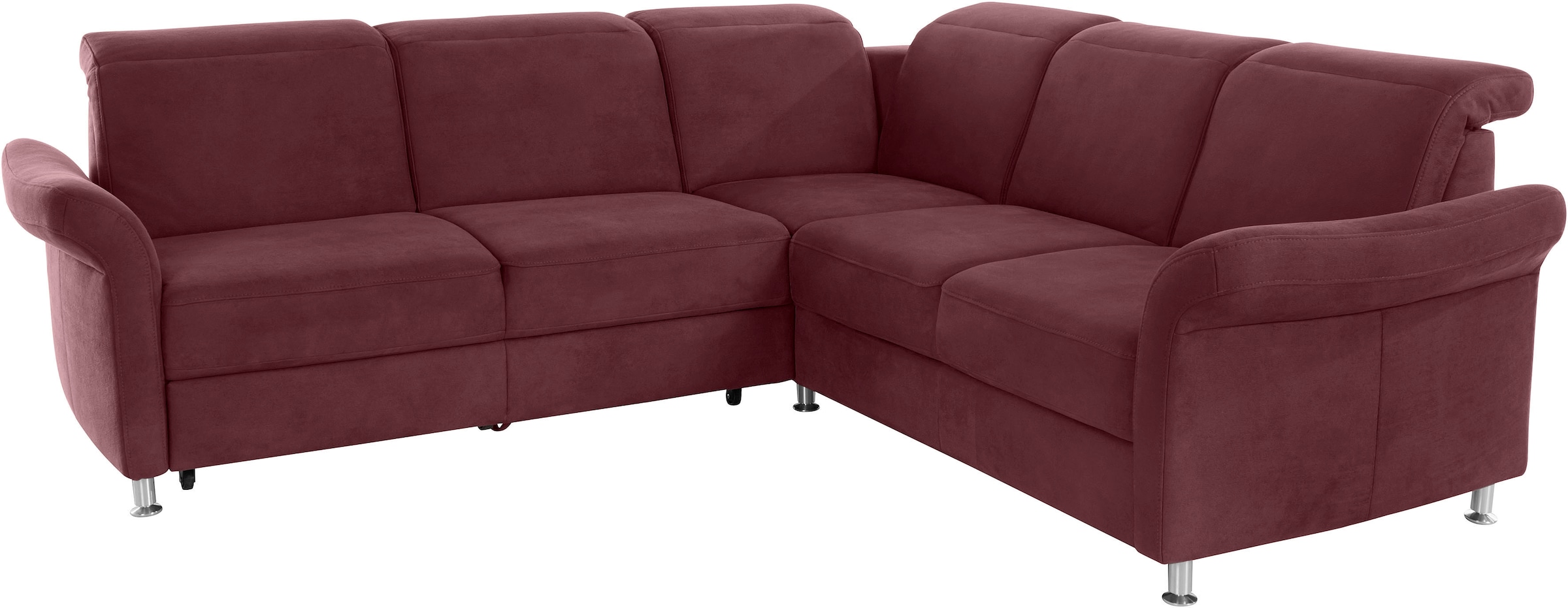 sit&more Ecksofa »Darwin L-Form«, inklusive Federkern, wahlweise mit Kopfteilverstellung, Bettfunktion