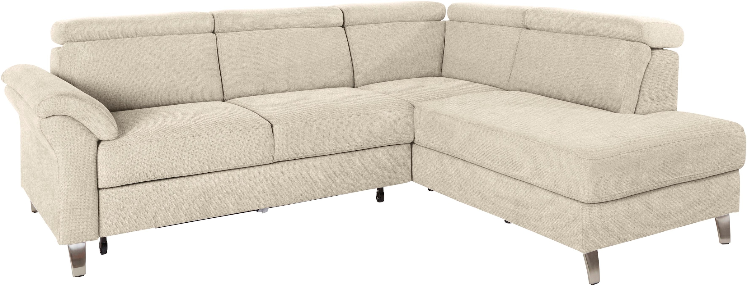 sit&more Ecksofa, inklusive Kopfteilverstellung, wahlweise mit Bettfunktion günstig online kaufen