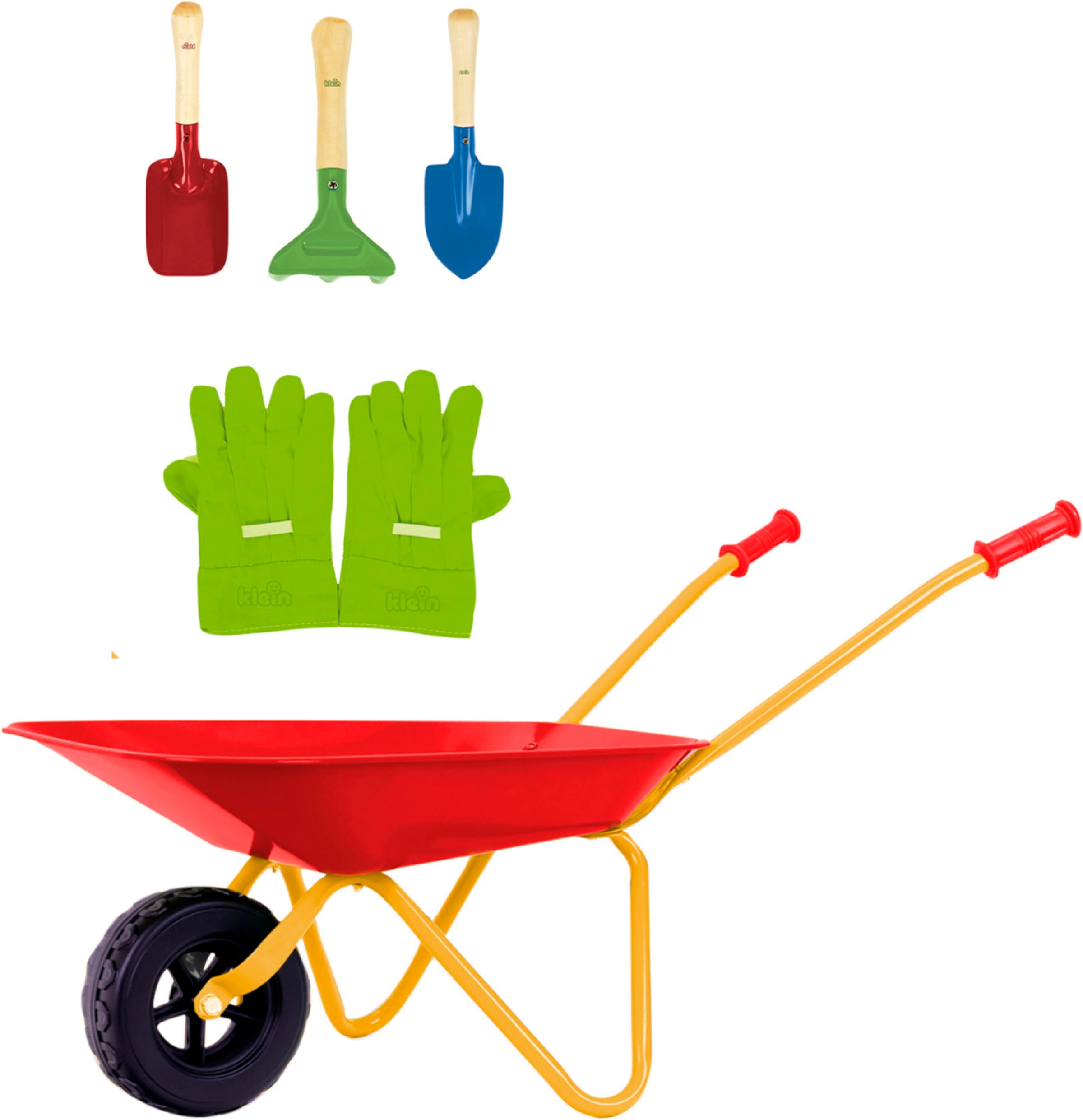 Klein Schubkarre »Metallschubkarre mit Zubehör«, für Kinder, aus Metall