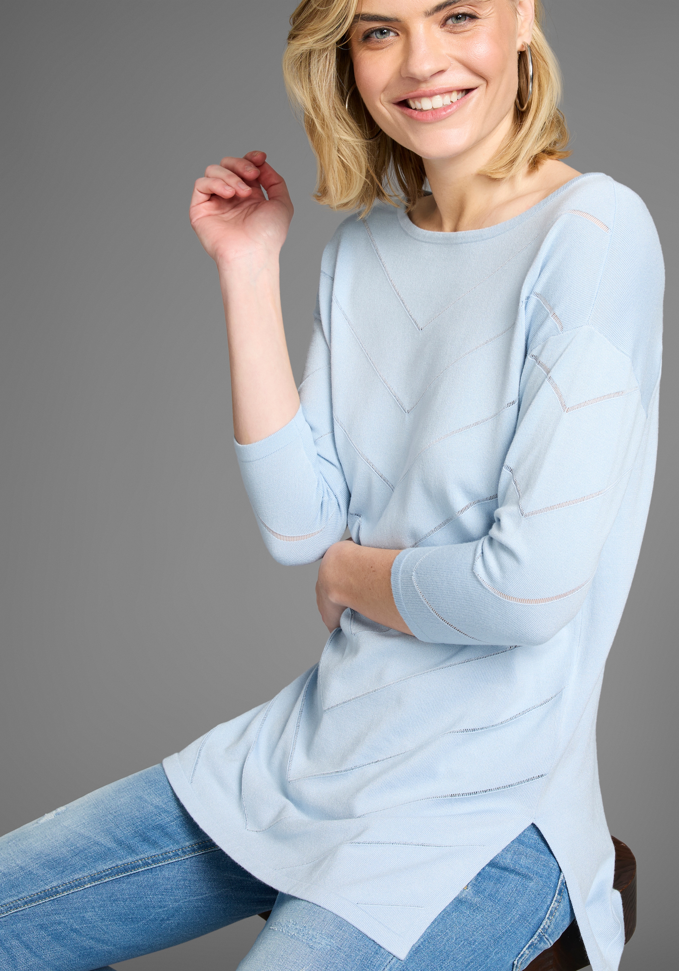 Laura Scott Strickpullover, mit Ajourmuster
