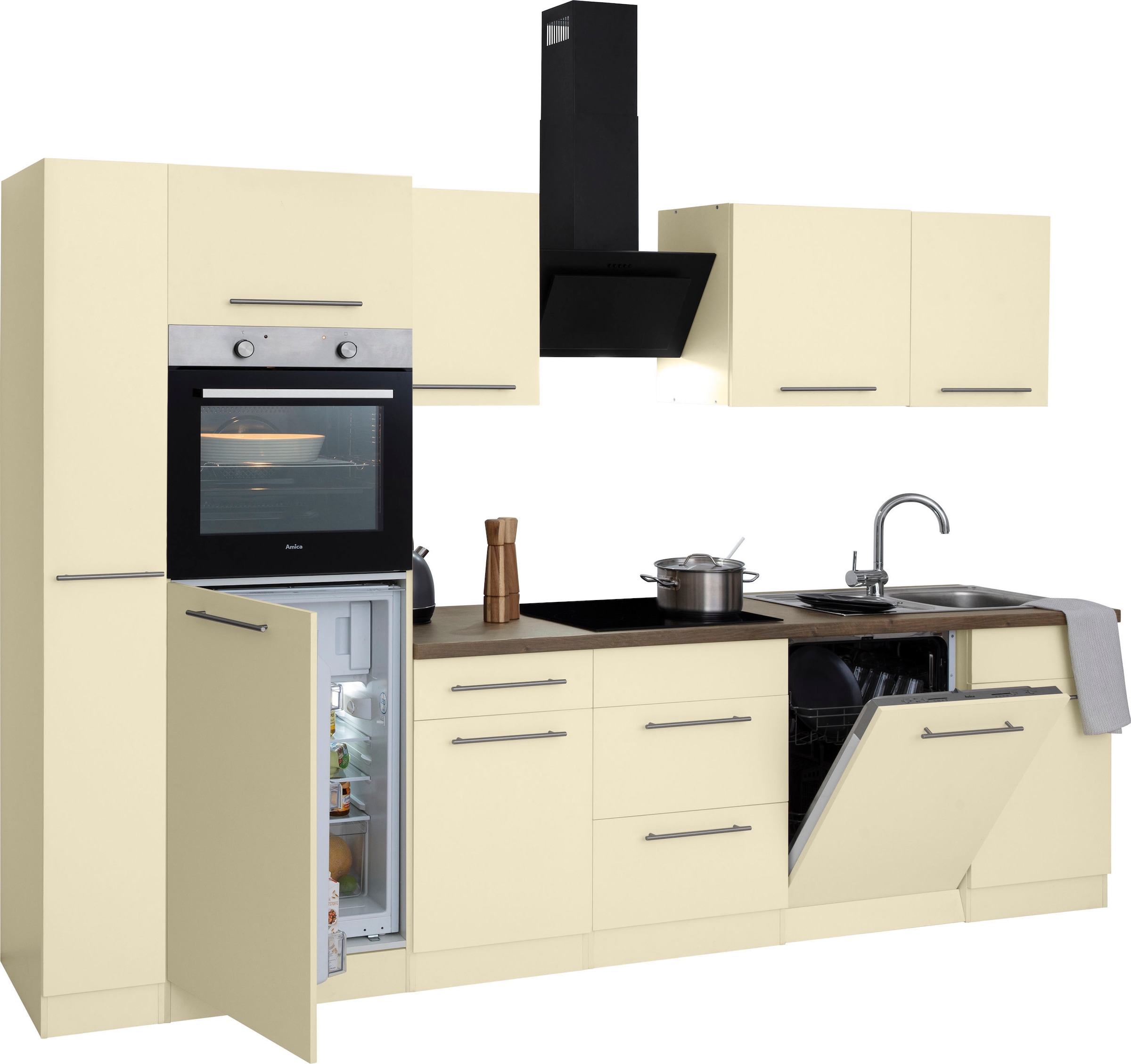 wiho Küchen Küchenzeile »Unna«, ohne E-Geräte, Breite 310 cm