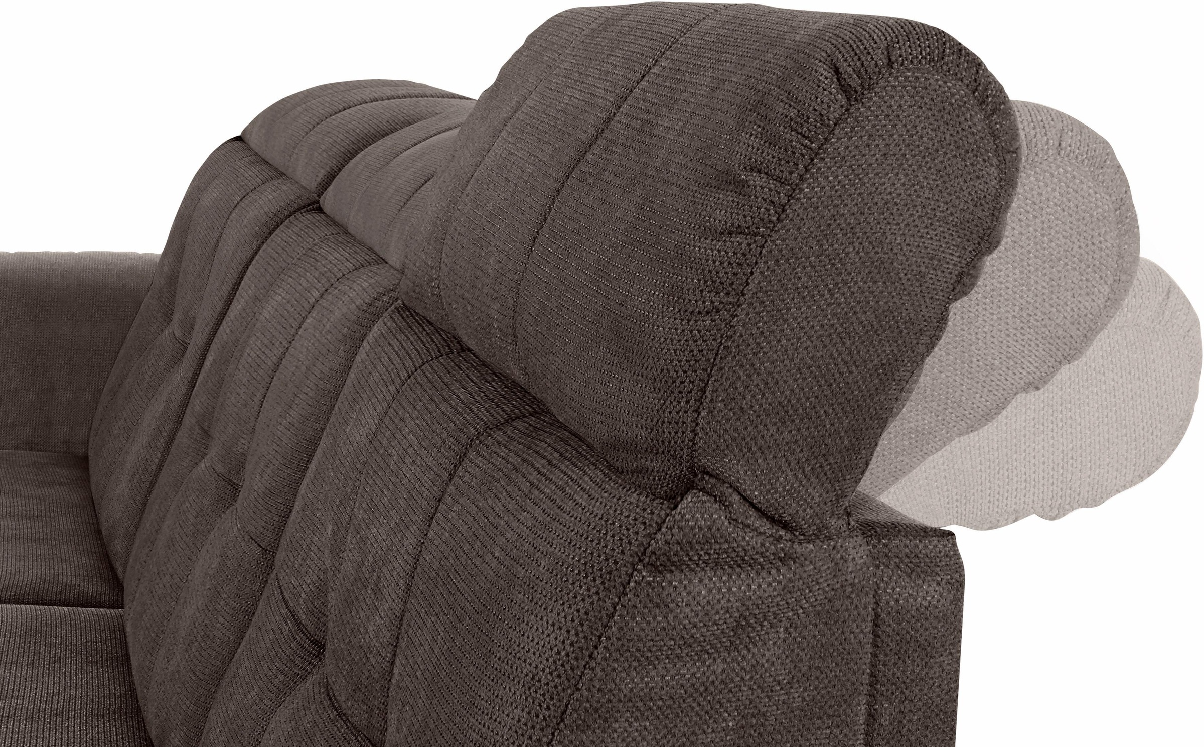 Places of Style Ecksofa »Manhattan L-Form«, 2 Sitze mit elektrischer Relaxfunktion, verstellbare Armlehnen