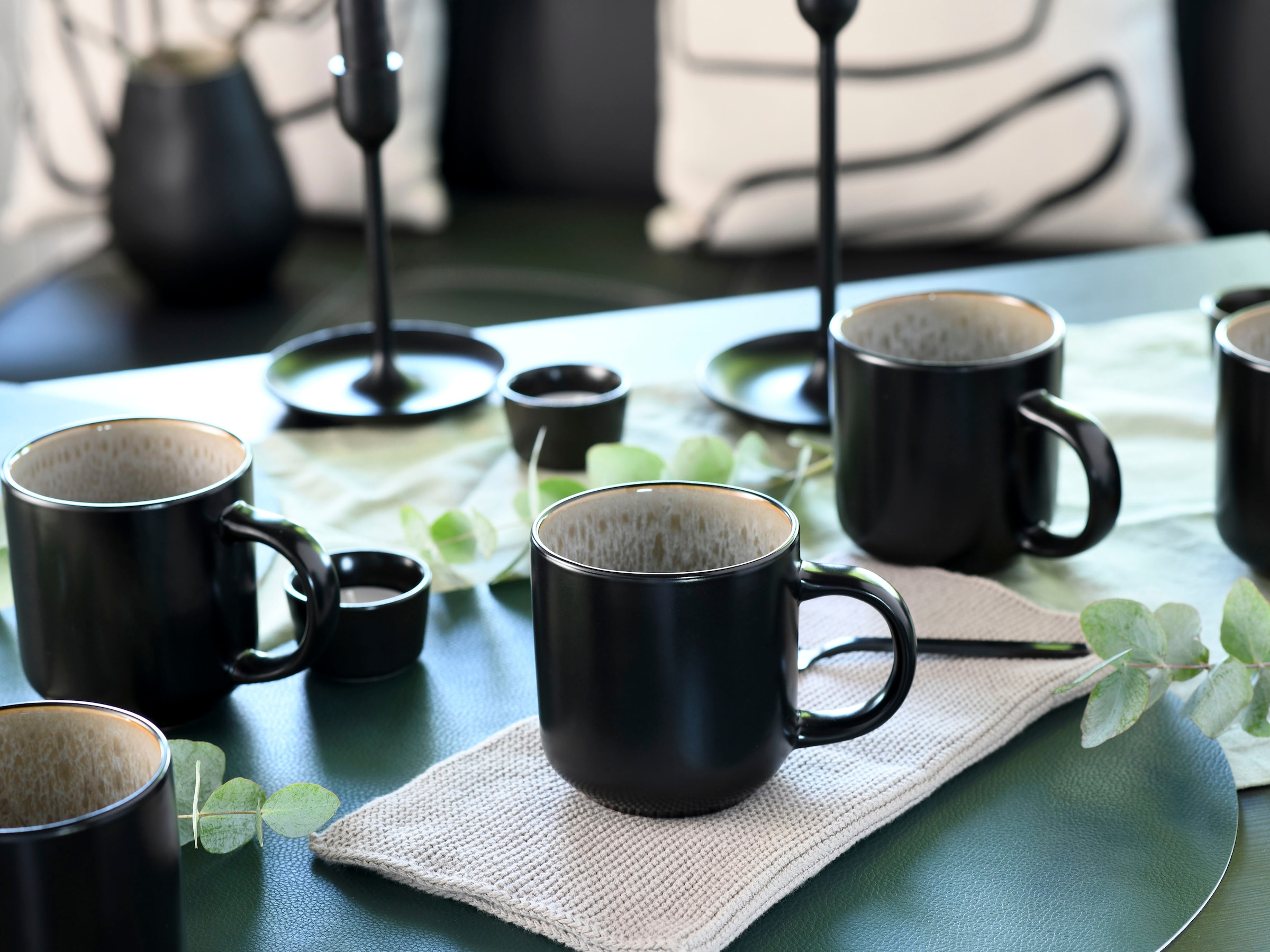 andas Becher »modernes 6-teiliges Kaffeebecher-Set Nydala«, (Set, 6 tlg.), hohe Haltbarkeit, spülmaschinengeeignet & mikrowellengeeignet