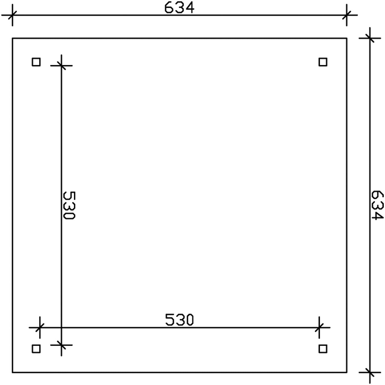Skanholz Doppelcarport »Taunus«, Holz, 530 cm, Anthrazit