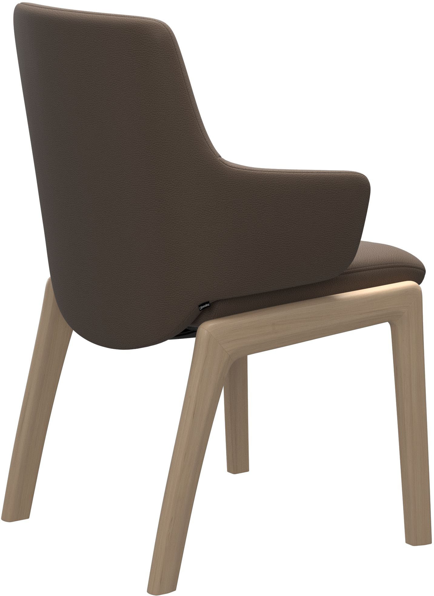Stressless® Polsterstuhl »Laurel«, Leder BATICK, Low Back mit Armlehne, Größe L, mit abgerundeten Beinen in Schwarz