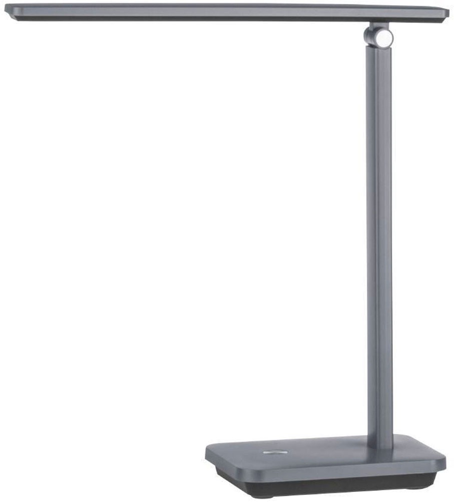 EGLO Tischleuchte »INIESTA LED Tischlampe, grau-schwarz, Touchsensor, dimmbar, USB«, 1 flammig, Leuchtmittel LED-Modul | LED fest integriert, Leselampe, Schreibtischlampe, 3-step CCT, Kopf verstellbar, 33x35x35cm