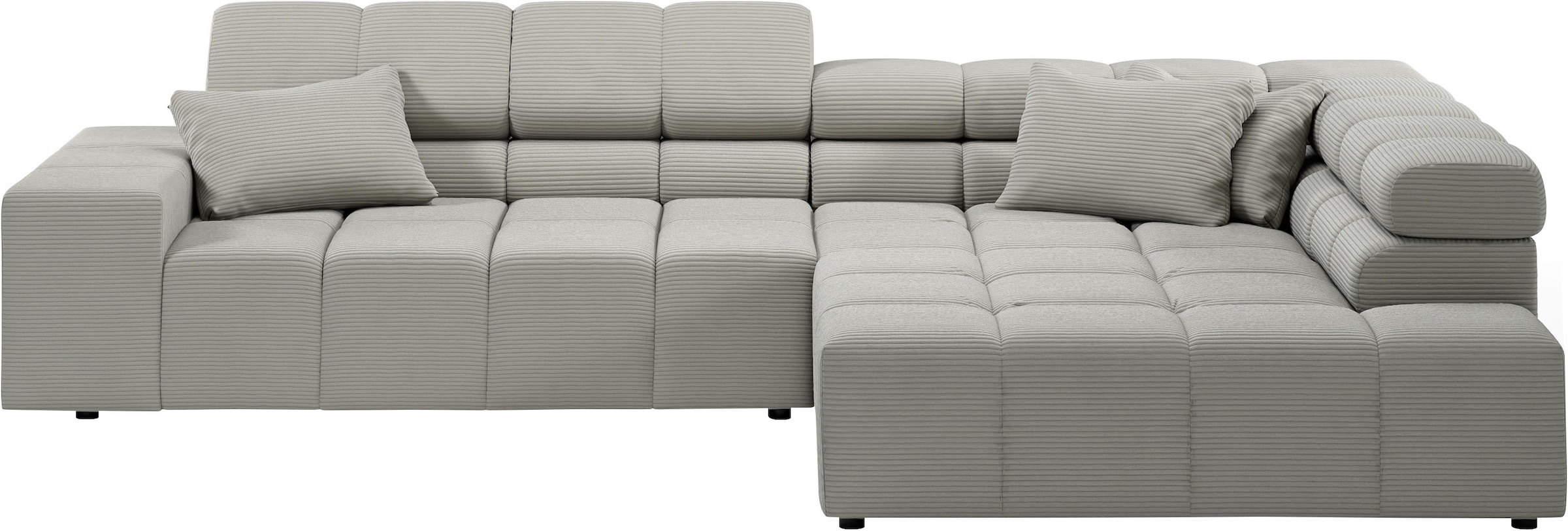 INOSIGN Ecksofa »Ancona incl. Kopfteilverstellung, OTTOs Choice, Breite 319cm, L-Form«, wahlweise motorische Sitztiefenverstellung, auch in Cord + Easy Care