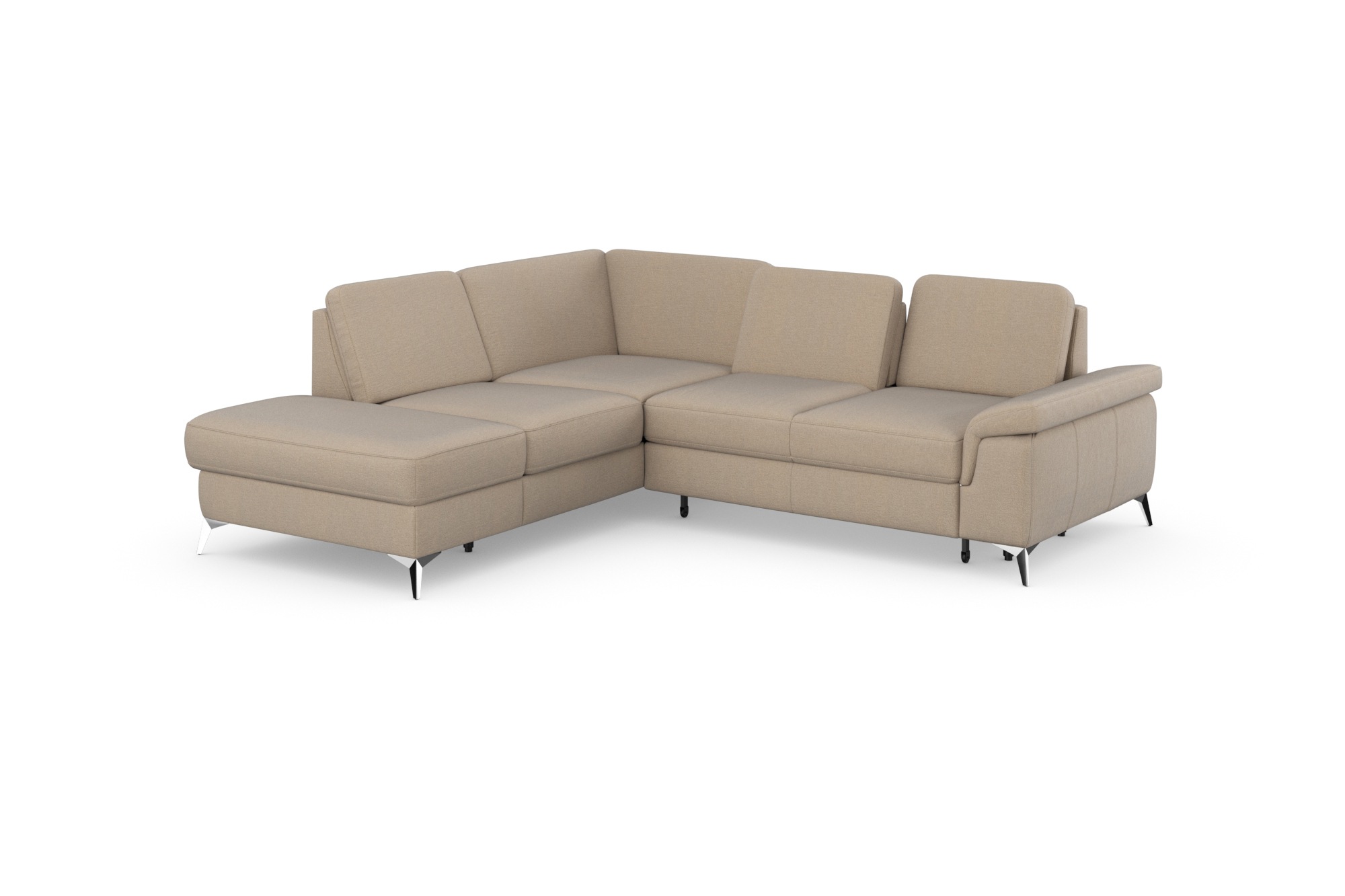 sit&more Ecksofa »Padua L-Form«, inklusive Sitztiefenverstellung, Armteilfunktion und Federkern