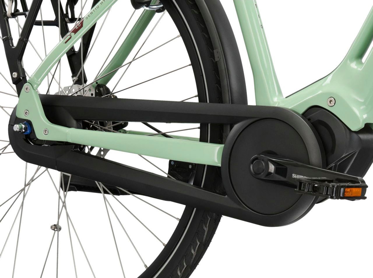 Kross E-Bike »E-Citybike Sentio Hybrid 4.0 28 Zoll grün«, 7 Gang, Shimano, NEXUS, Mittelmotor 250 W