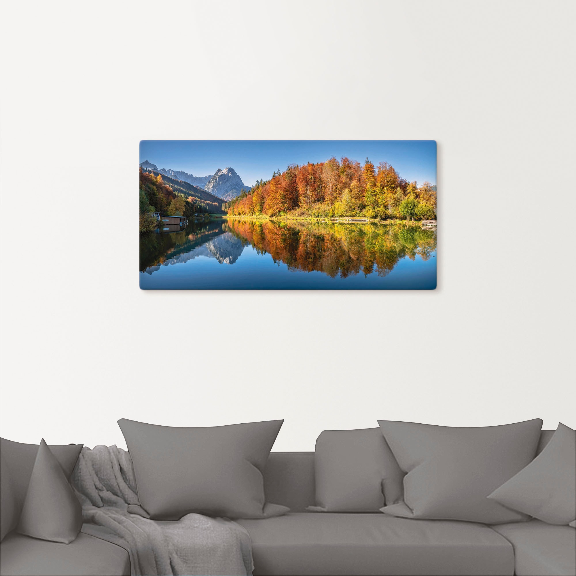 Artland Leinwandbild »Riessersee Bayern«, Seebilder, (1 St.), auf Keilrahmen gespannt