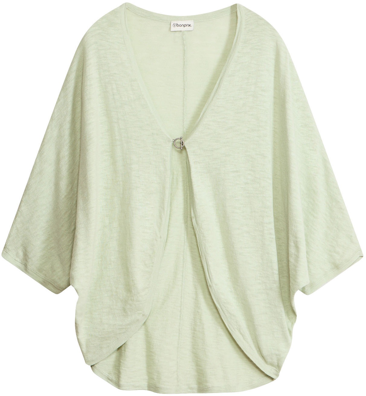 bonprix Strickjacke Oversize-Passform, 3/4-Ärmel, eleganter Stil, aus Baumwolle