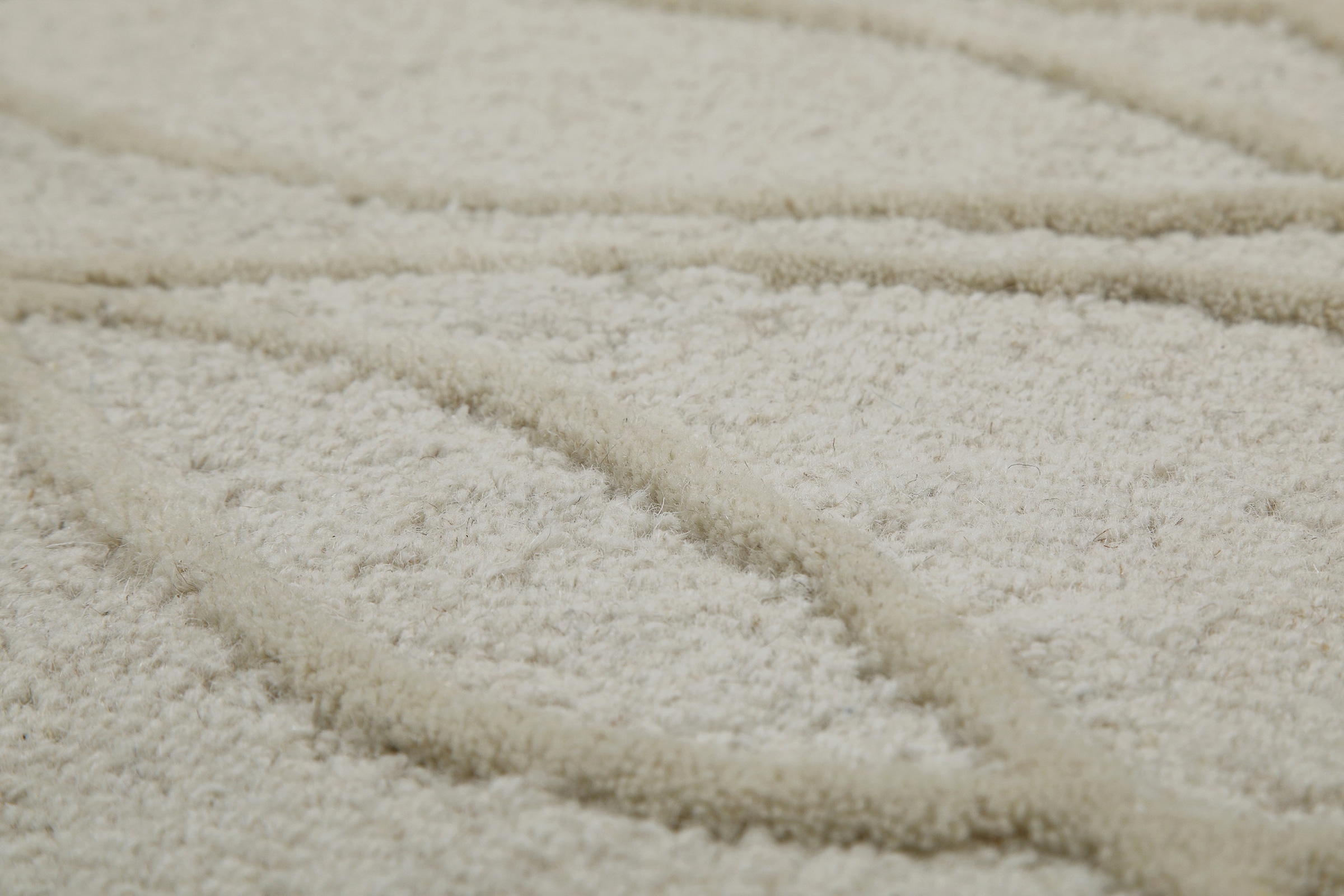 Wecon home Wollteppich »Hamptons TWENTYTHREE«, rechteckig, 15 mm Höhe, Läufer, Schurwolle, Kurzflor, Wohnzimmer, Schlafzimmer, Wellen
