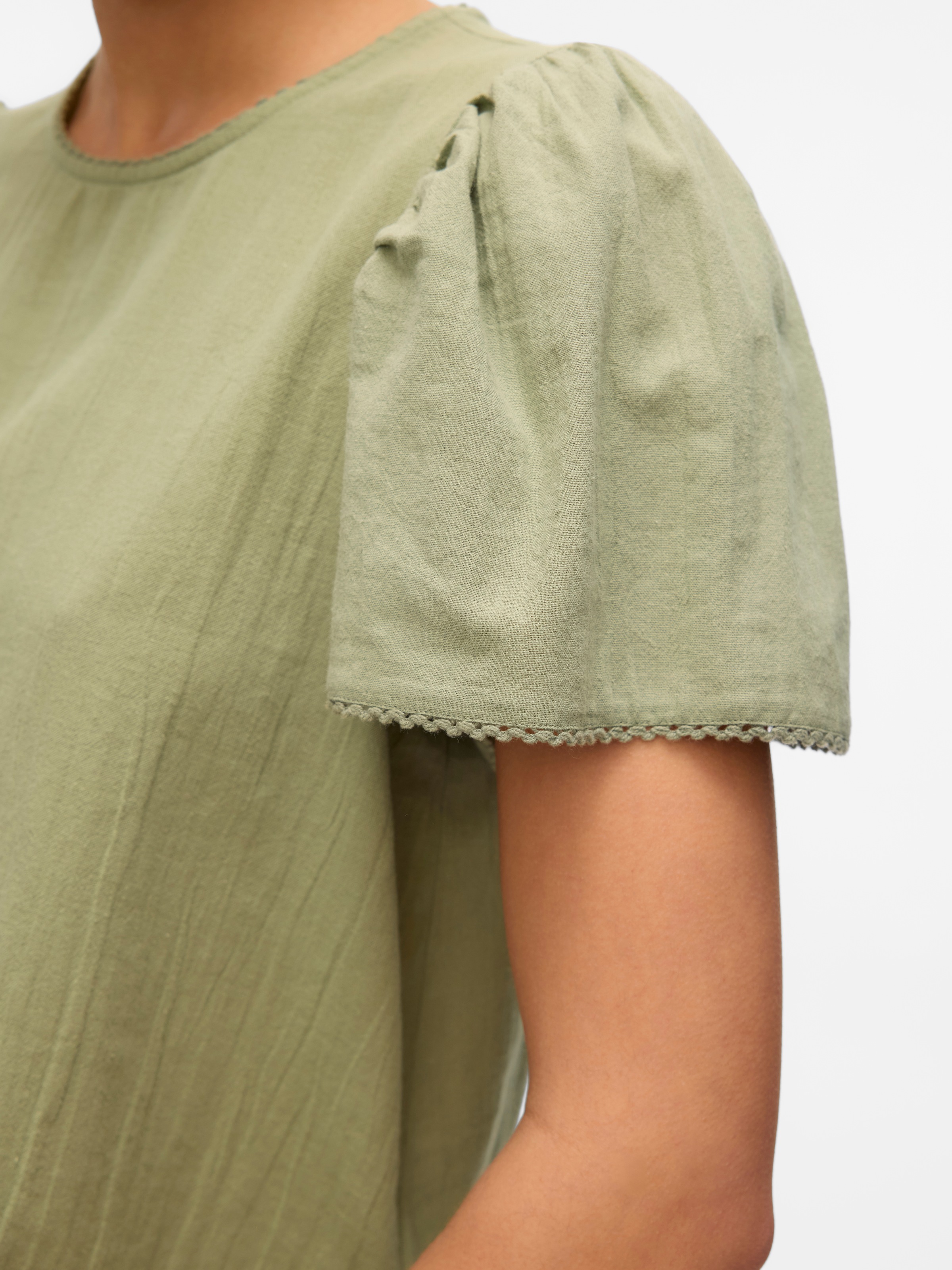 Vero Moda Kurzarmbluse »VMPRETTY SS TOP WVN GA NOOS«