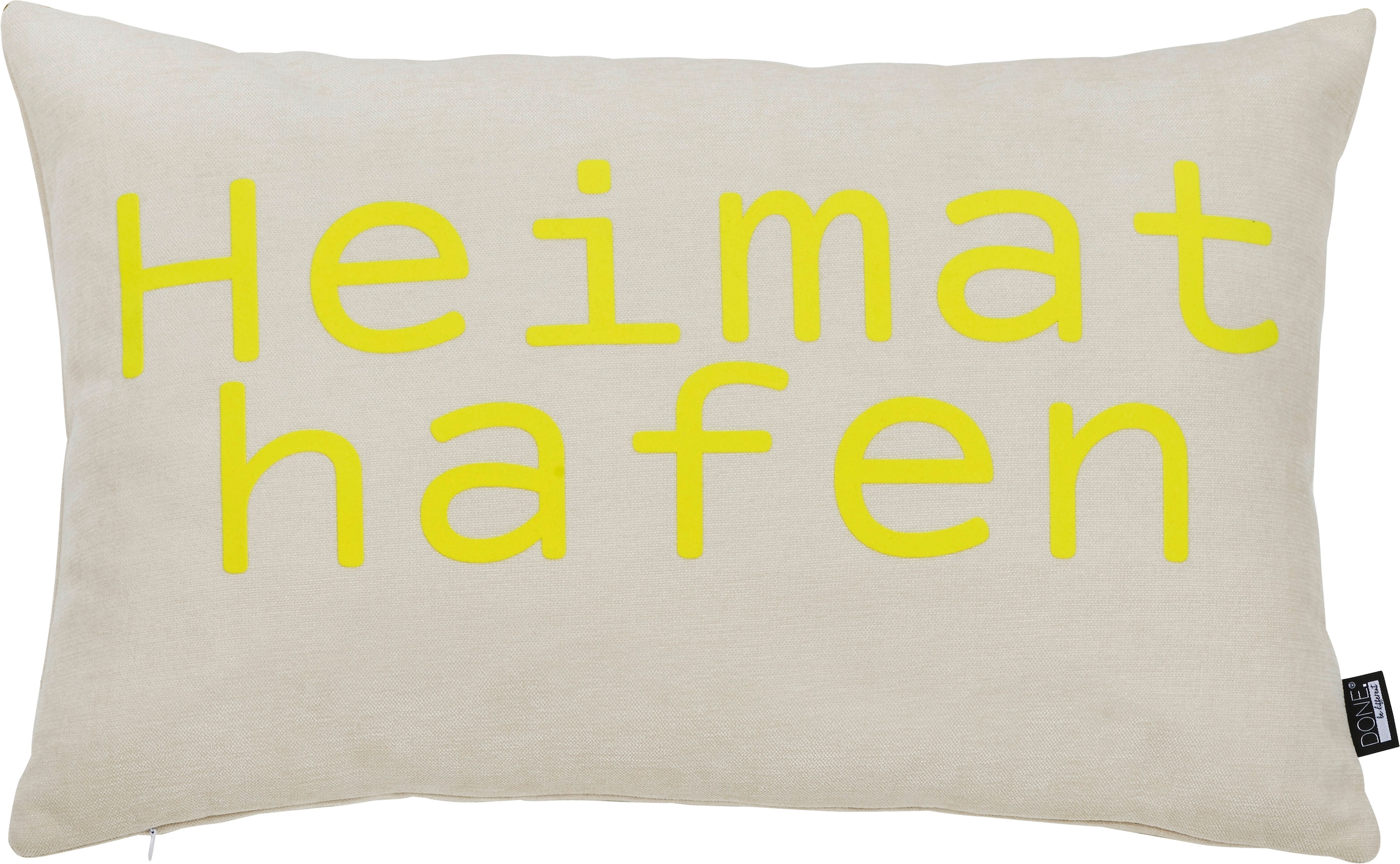 done.® Dekokissen »HEIMATHAFEN« Extra weiche Haptik