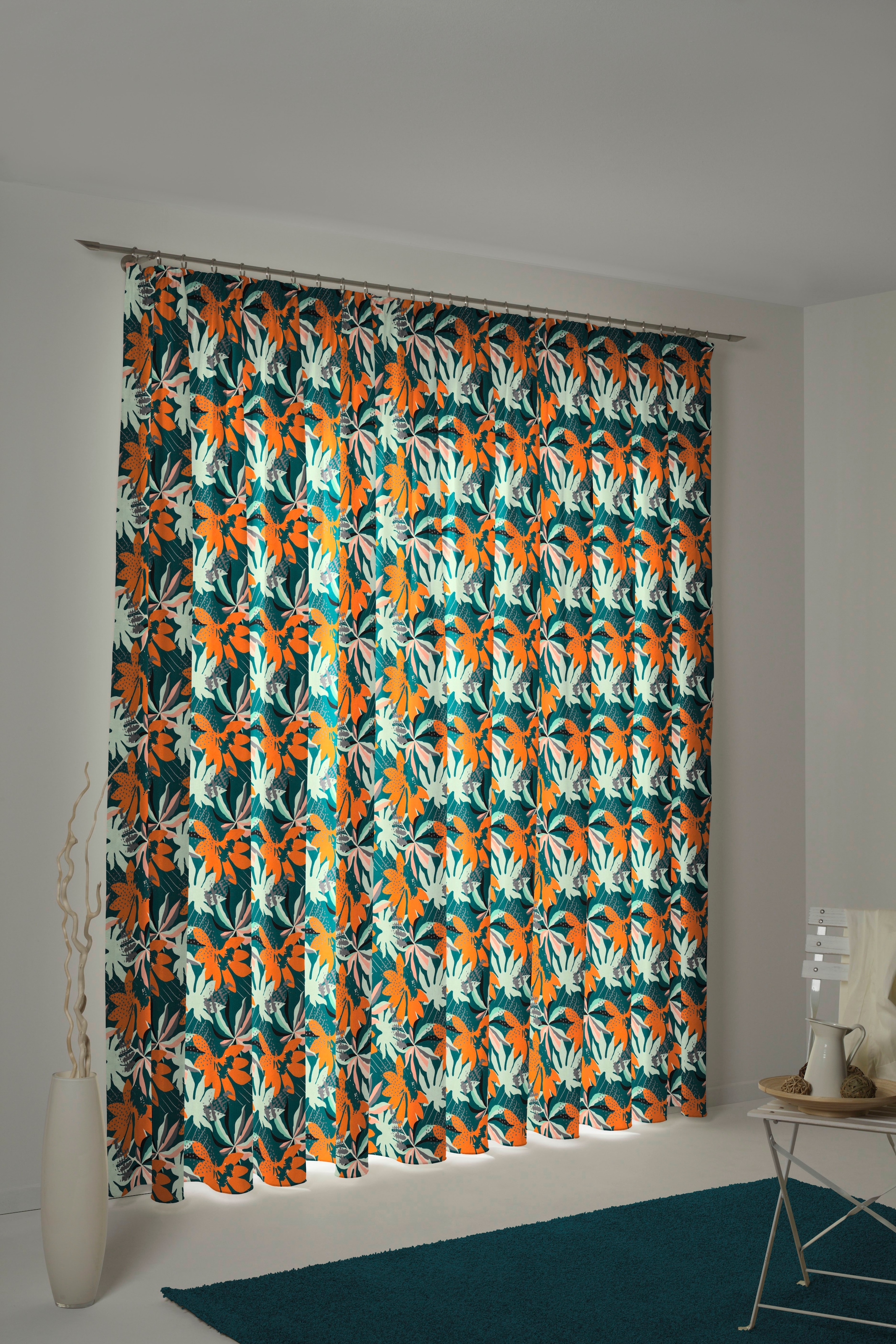 Adam Vorhang »Jungle« Kräuselband 1 Stk. tlg. aus 100% Bio-Baumwolle günstig online kaufen