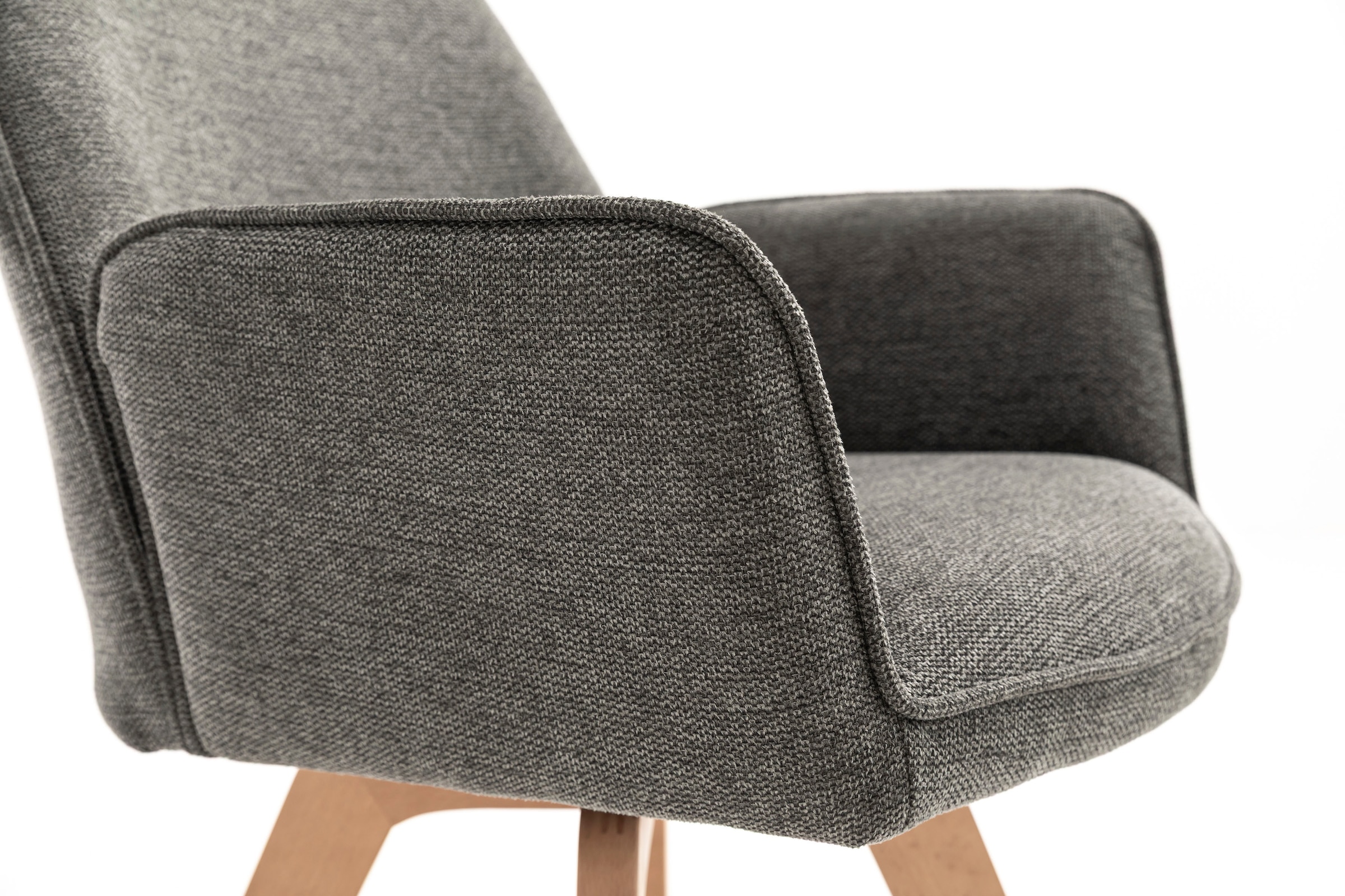 byLIVING Esszimmerstuhl »Tony« (Set) 2 Stk.mit Massivholzgestell eichefarbig, 360 Grad drehbar, hoher Sitzkomfort