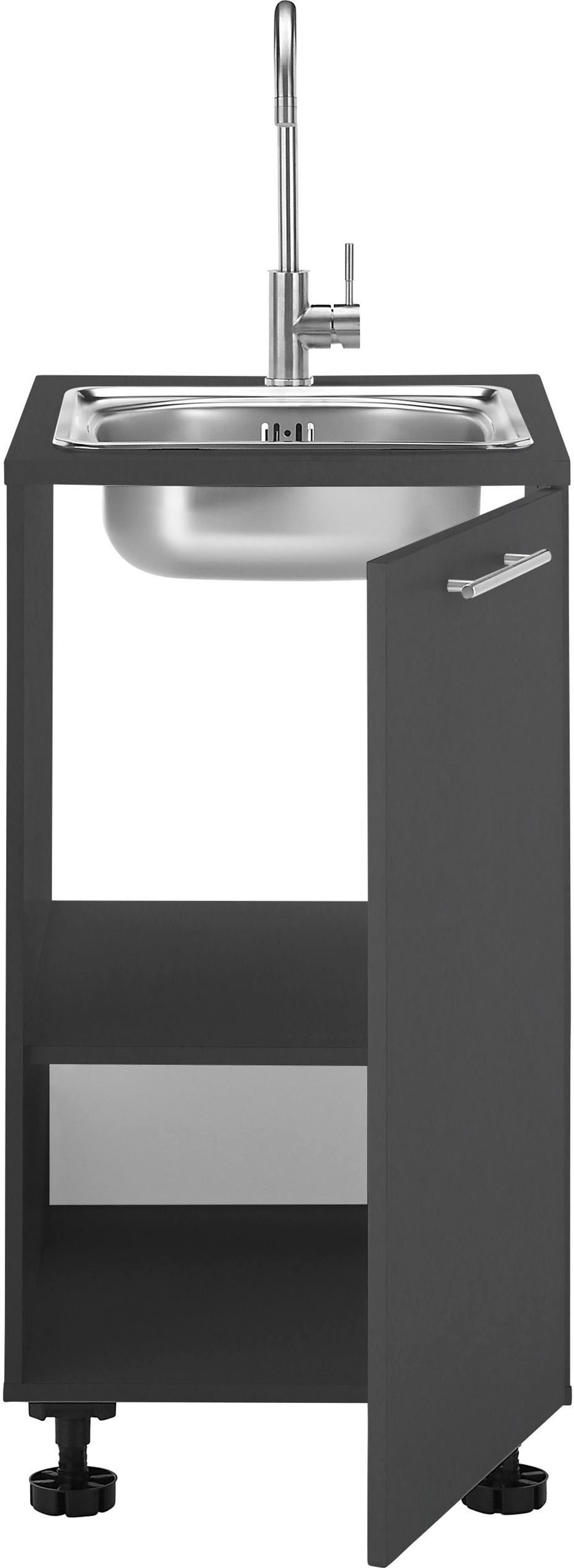 Laundreezy Spülenschrank »Laundreezy, Spülenschrank BxHxT 50x92x68 cm« 1 Stk. tlg. Breite 50cm, Tür L/R montierbar, Softclose, höhenverstellbare Füße