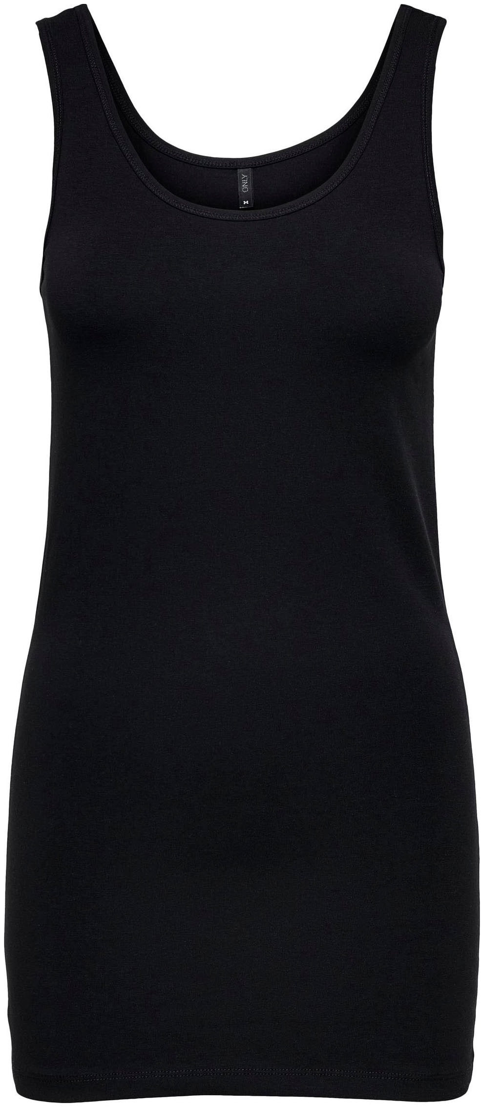 ONLY Longtop »ONLLIVE – Tanktop mit figurbetontem Schnitt und Stretch«, unifarben, modisch, sehr figurbetont, Baumwollmischung, Rundhals