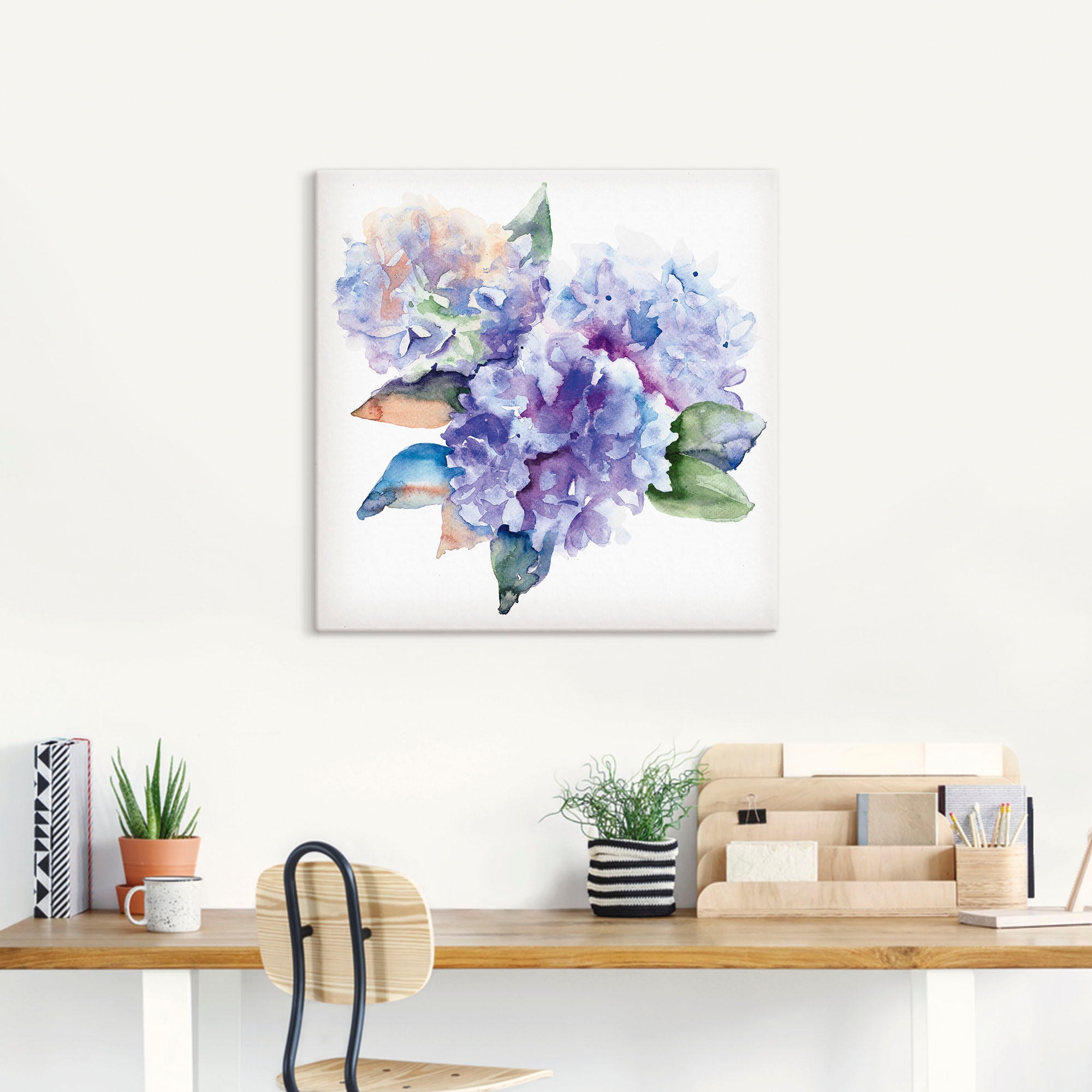 Artland Wandbild »Hortensien«, Blumen, (1 St.), als Leinwandbild, Poster in günstig online kaufen