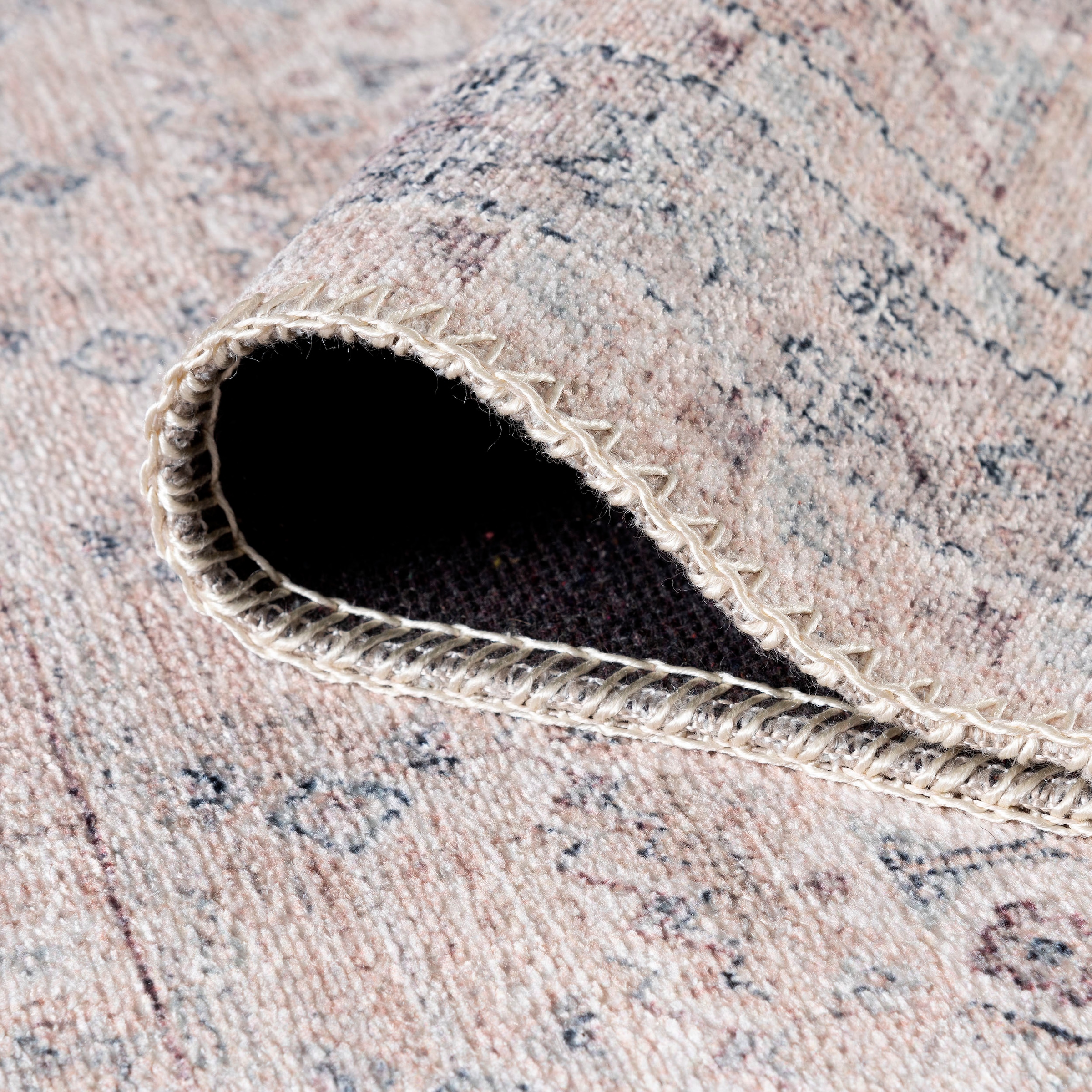 Sehrazat Teppich »Vintage 3550«, rechteckig, 4 mm Höhe, Kurzflor, waschbar, Chenille mit Baumwolle, Wohnzimmer