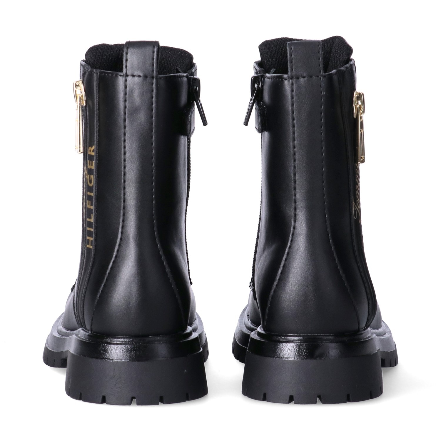 Tommy Hilfiger Schnürboots  Schnürstiefelette, Logoschriftzug, weit für kräftige Kinderfüße