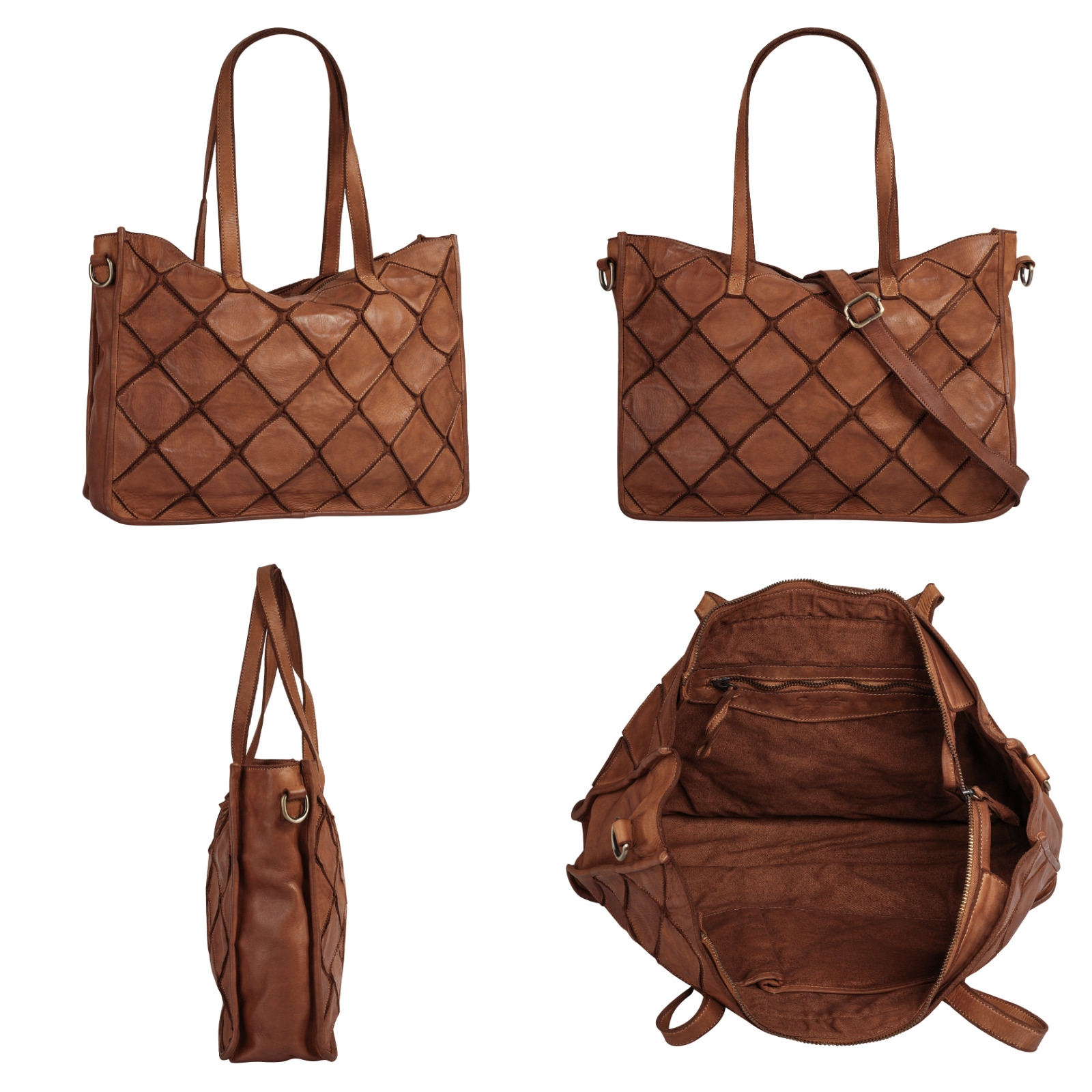 Samantha Look Shopper, echt Leder, Made in Italy