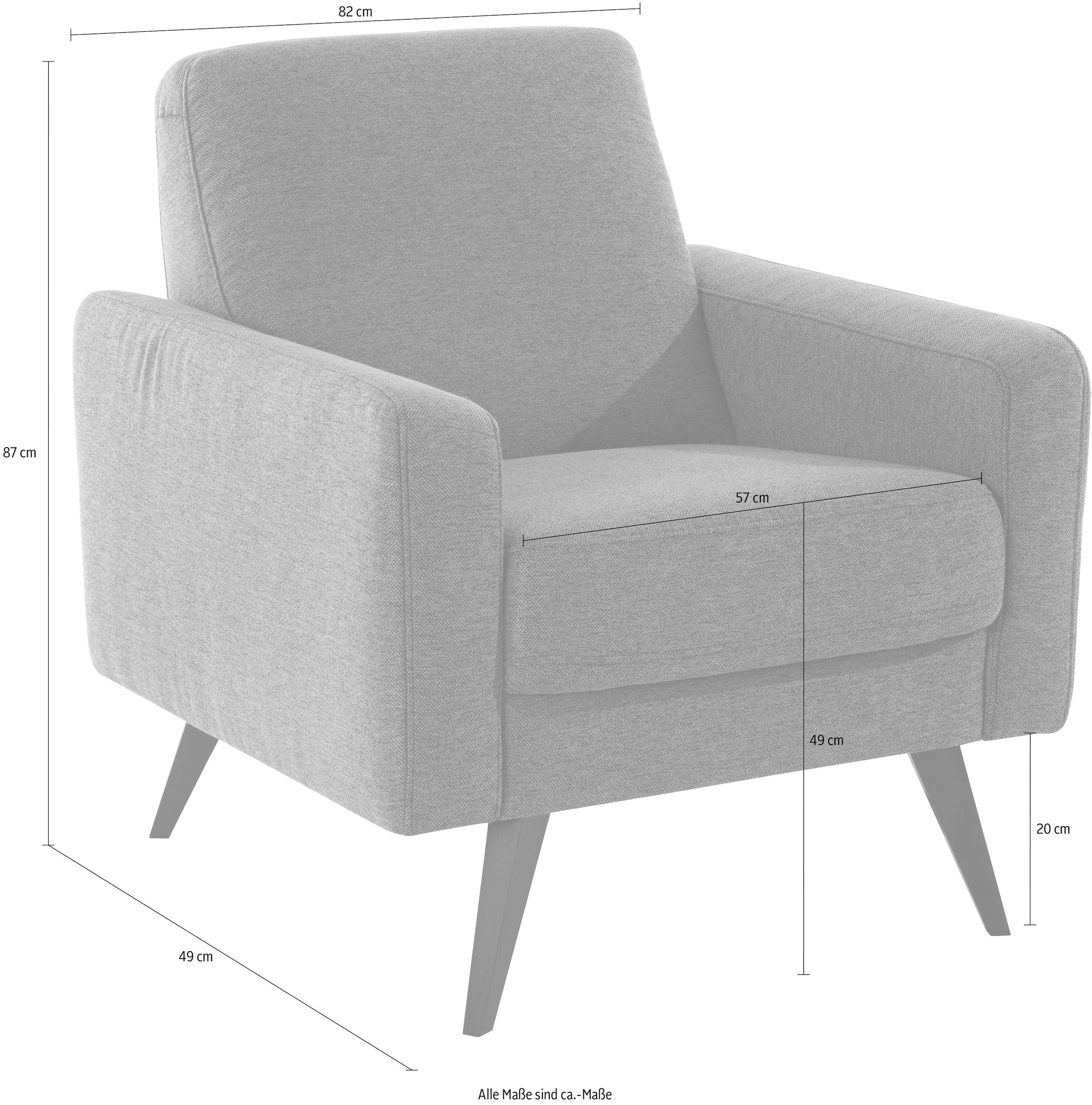 exxpo - sofa fashion Sessel »Samso, Loungesessel mit tollem Sitzkomfort«, Komfortsitzhöhe 49cm