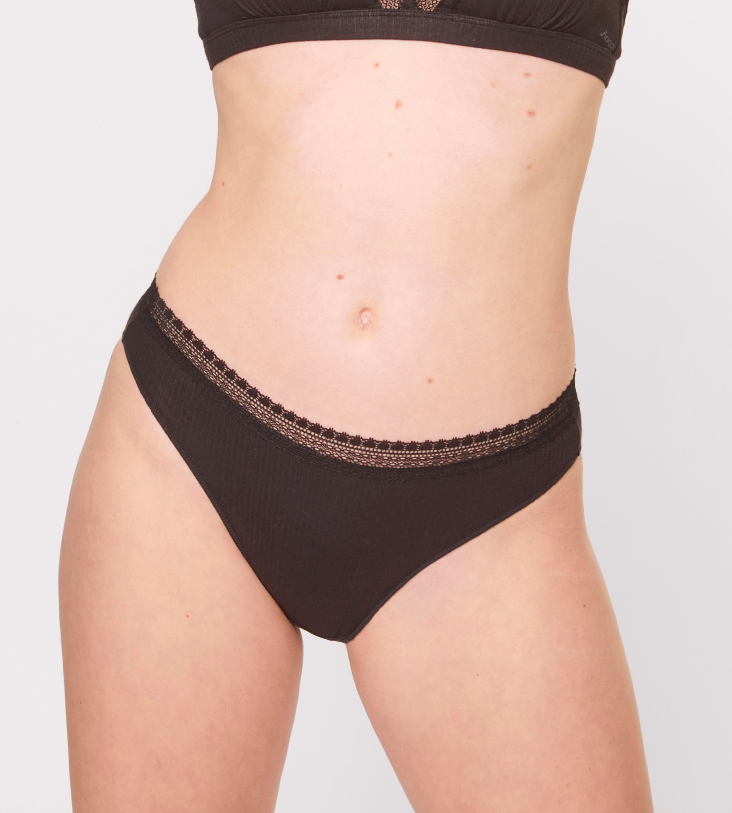 sloggi Slip »GO Ribbed R Tai C2P«, (2er Pack), weiche Rippware mit Spitzenbesatz
