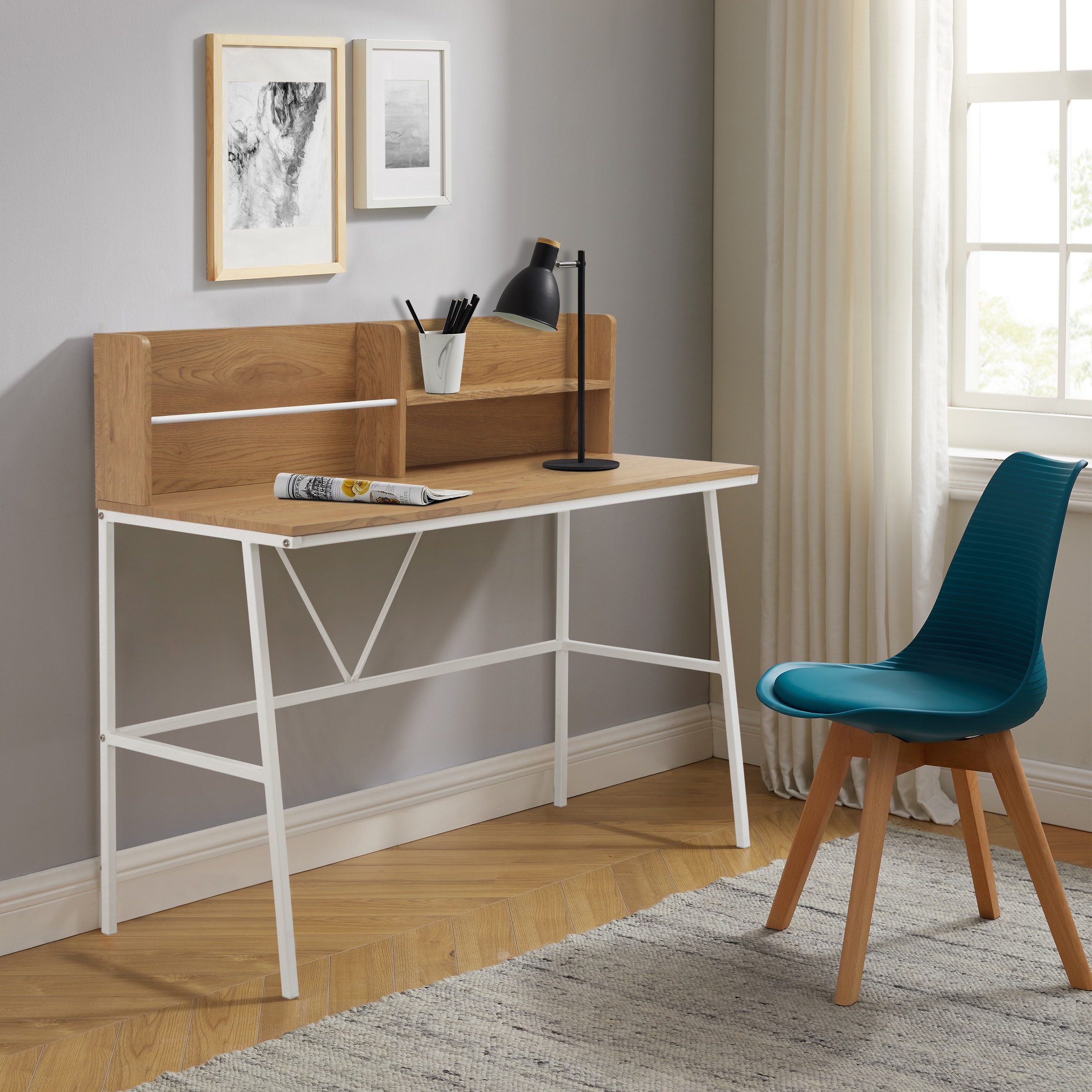 INOSIGN Schreibtisch »Jaxson« 1 Stk. tlg. weißes Gestell aus Metall, Breite günstig online kaufen