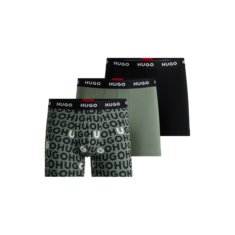 HUGO UNDERWEAR Boxershorts »BOXERBR TRPLT DESIGN« Markenlogo am elastischem Bund Open Miscellaneous 965 L L 3er-Pack Boxershorts von HUGO Menswear