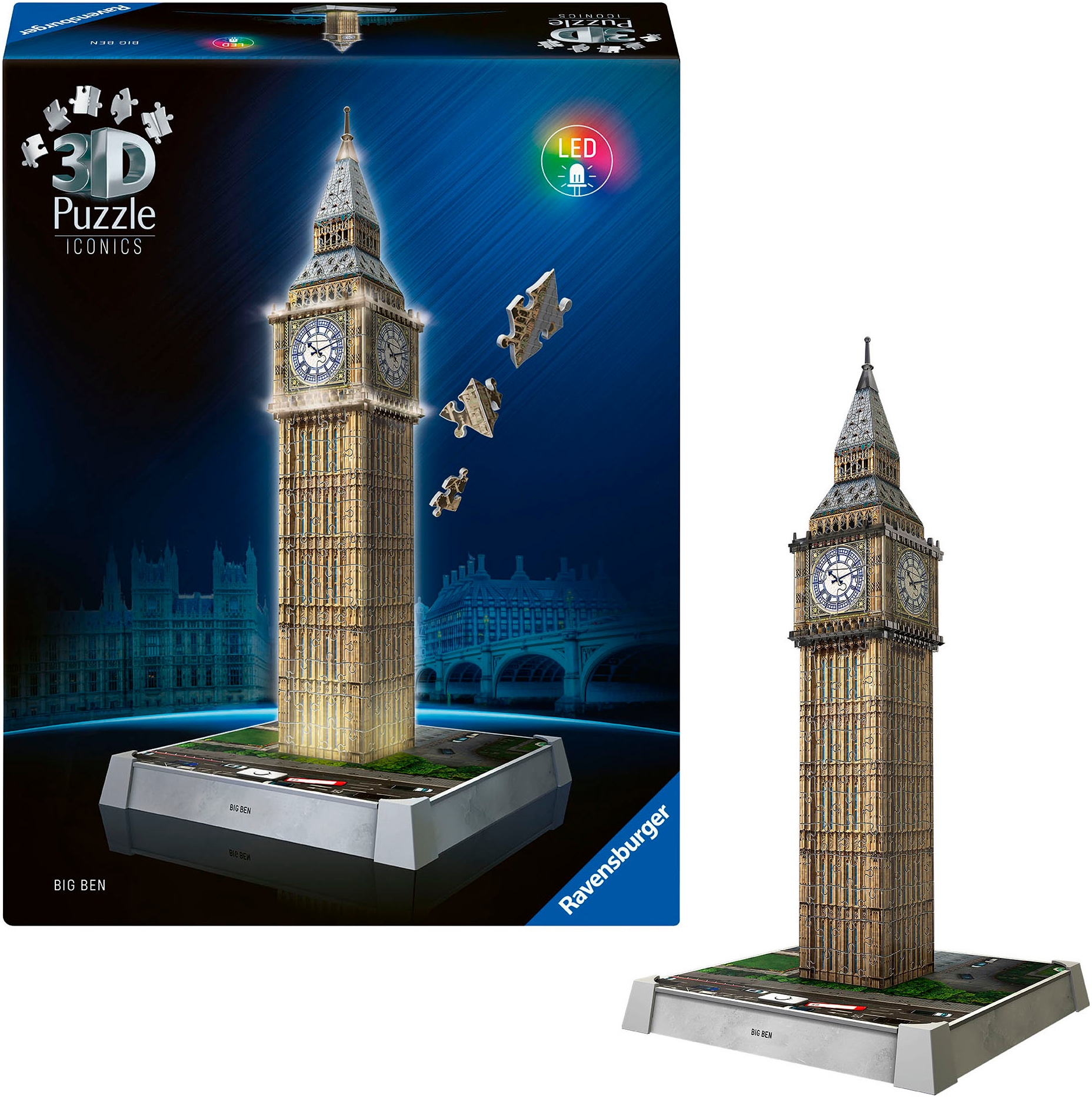 Ravensburger 3D-Puzzle »Iconics: Big Ben - mit Licht«, Made in Europe
