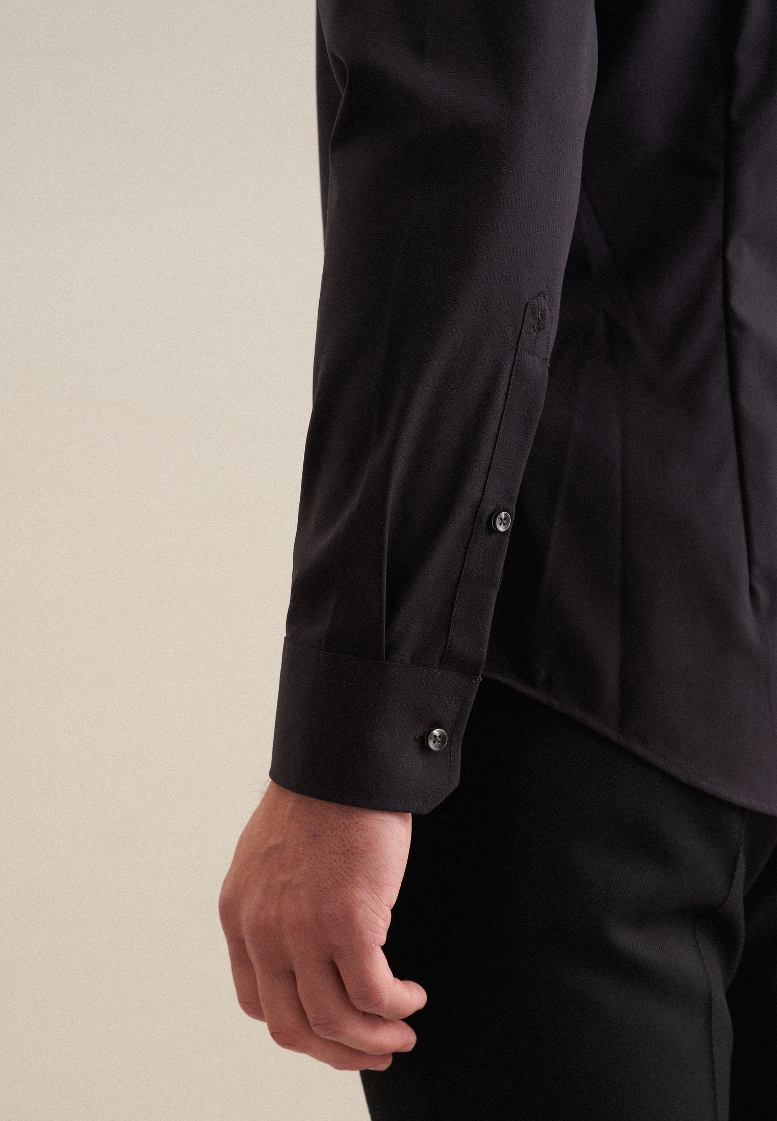 seidensticker Businesshemd »Schwarze Rose«, Shaped Kentkragen Uni