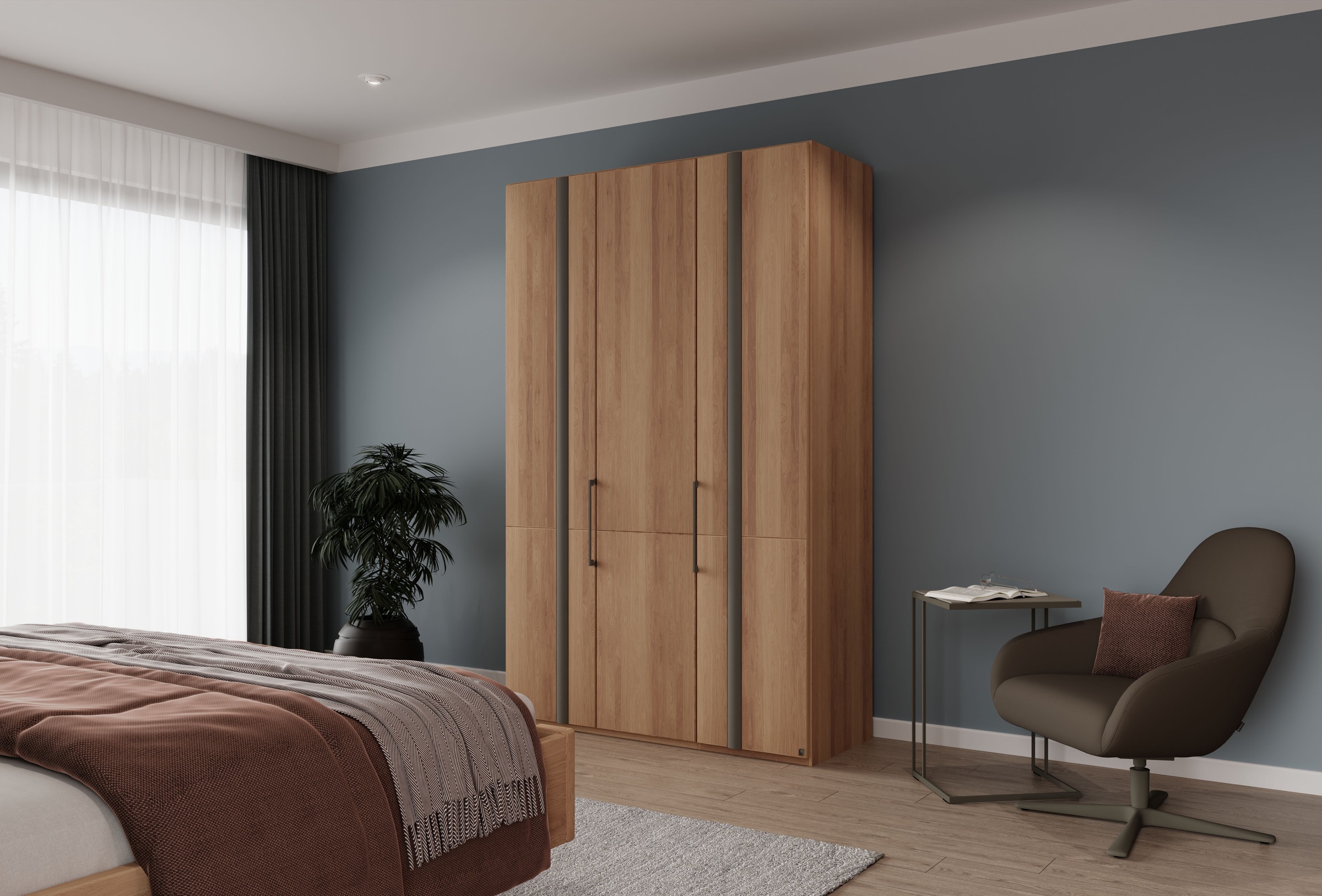 Musterring Drehtürenschrank »Sorrent, Kleiderschrank, teilmassiv Eiche« mit günstig online kaufen