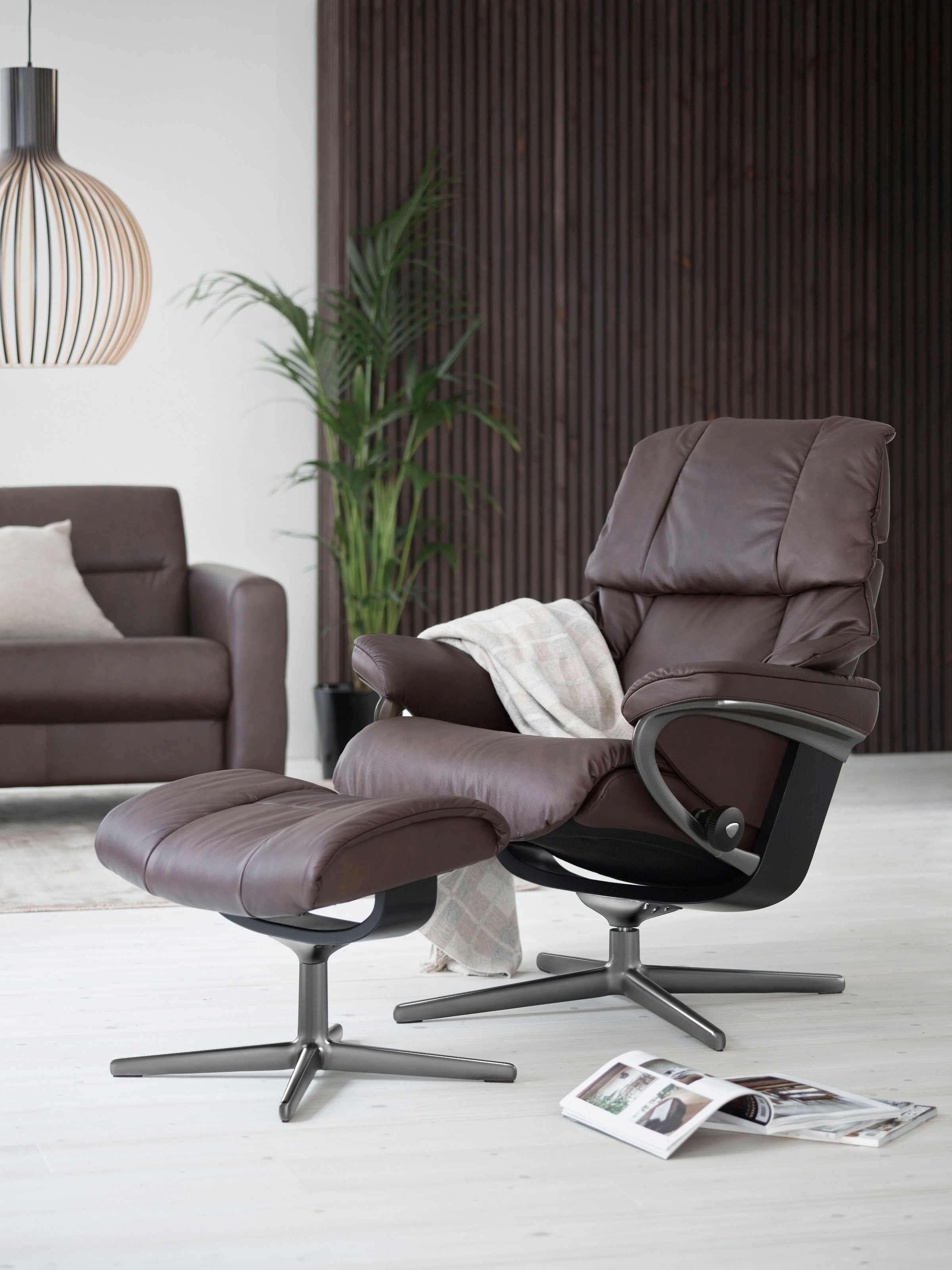 Stressless Fußhocker "Reno", mit Cross Base, Größe S, M & L, Holzakzent Sch günstig online kaufen