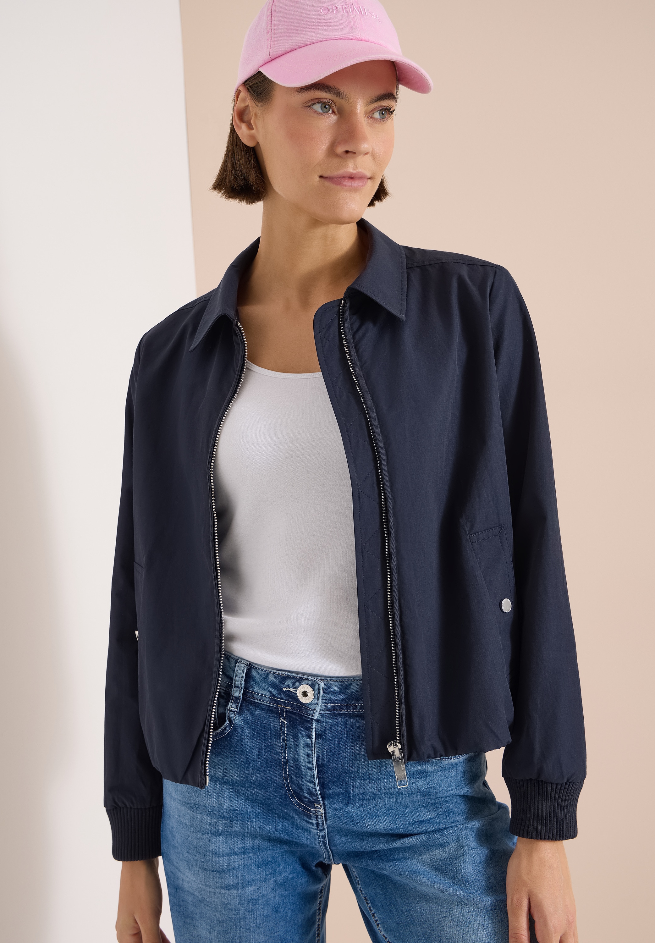 Cecil Jackenblazer Blouson mit Hemdblusenkragen