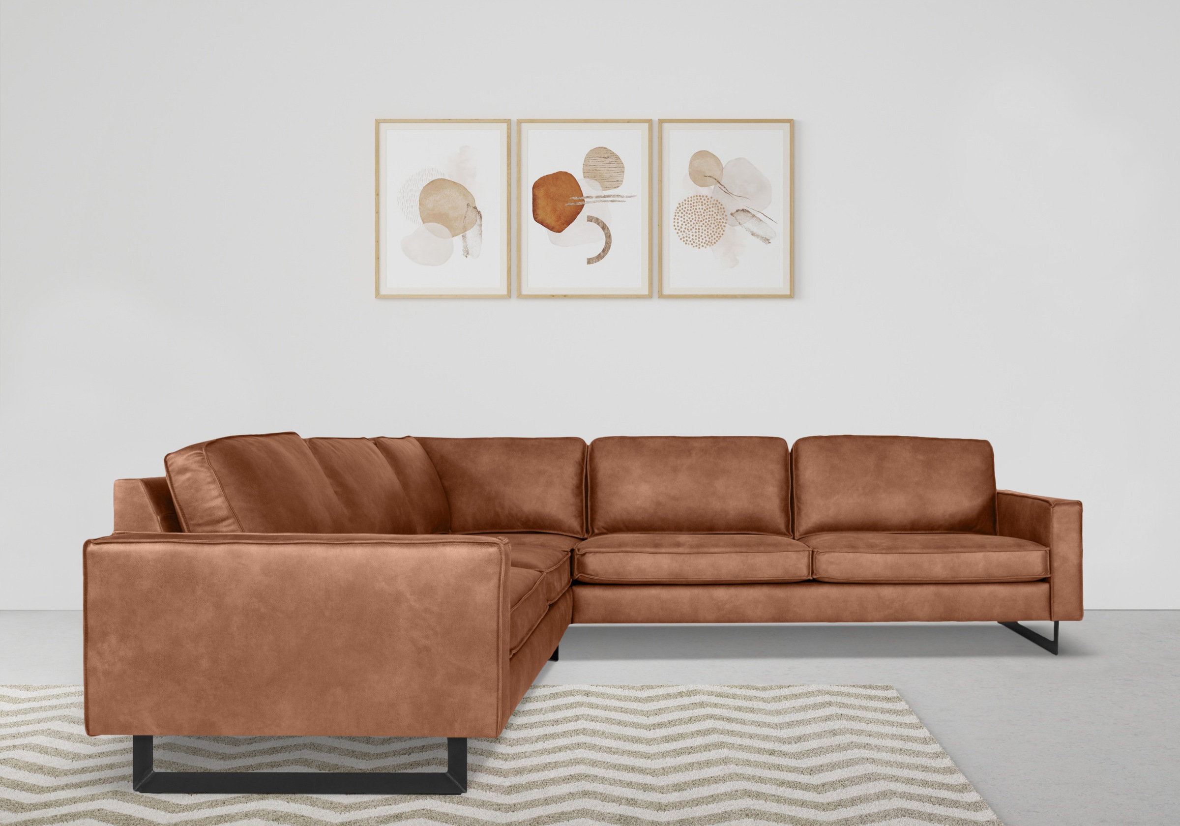 PLACES OF STYLE Ecksofa »Pinto, XXL, 250/290 cm, langer Schenkel, Ottomane« günstig online kaufen