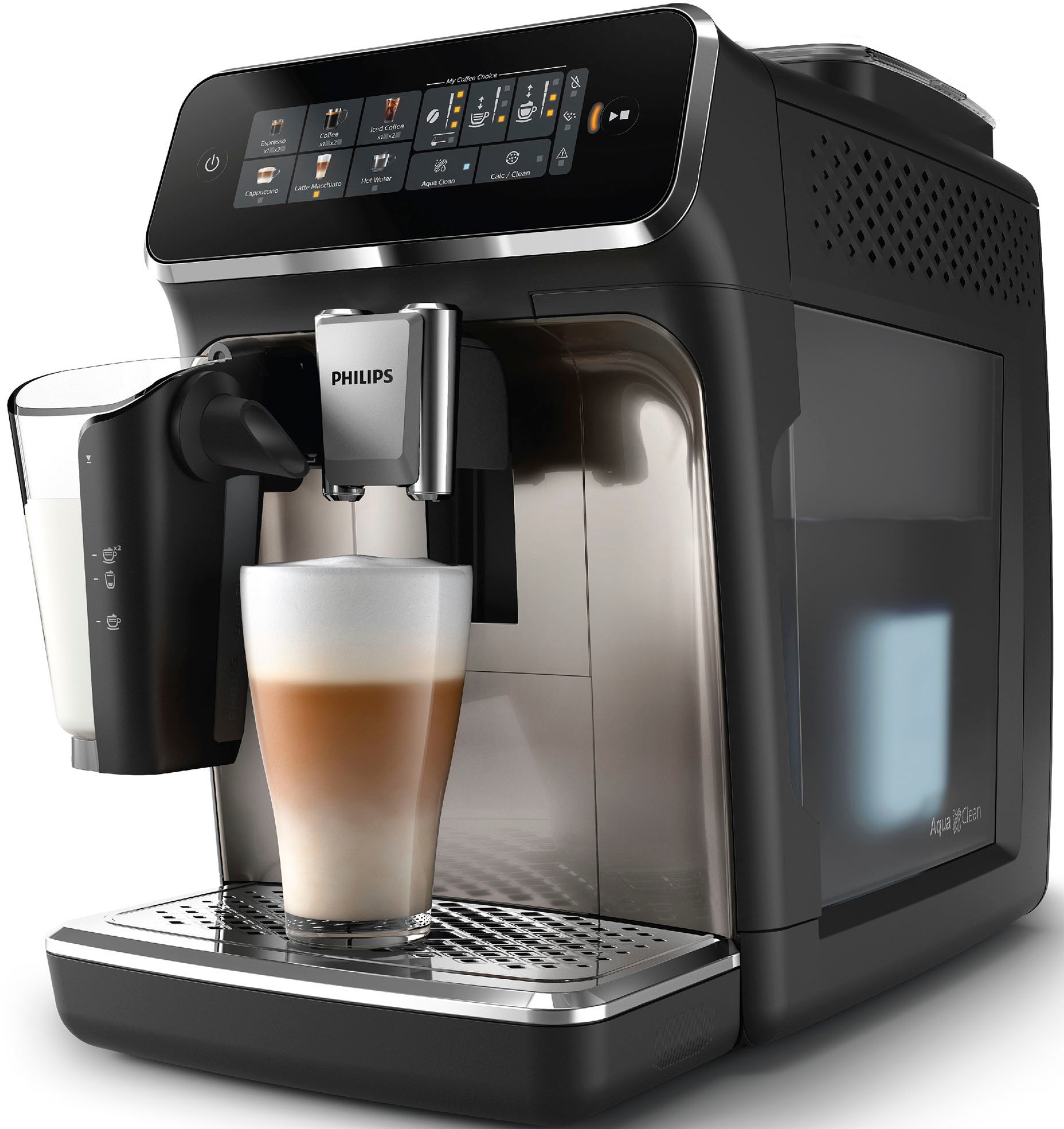 Philips Kaffeevollautomat »EP3347/90 3300 Series, 6 Getränke (heiß oder eisgekühlt)« LatteGo-Milchsystem, SilentBrew Technologie