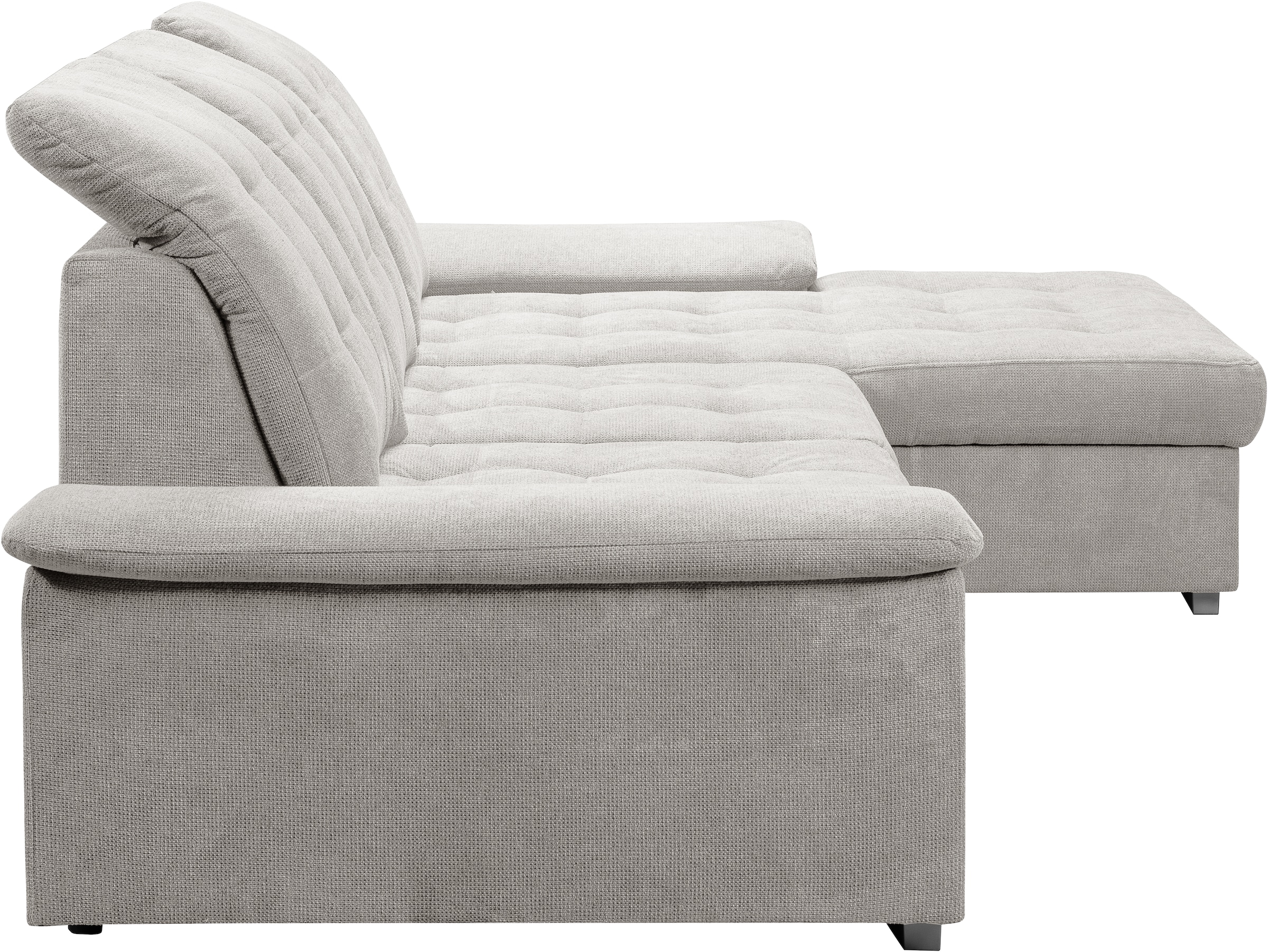 WERK2 Ecksofa Carmen, Sofa, Eckcouch mit Schlaffunktion, Bettkasten und Sitztiefenverstellung