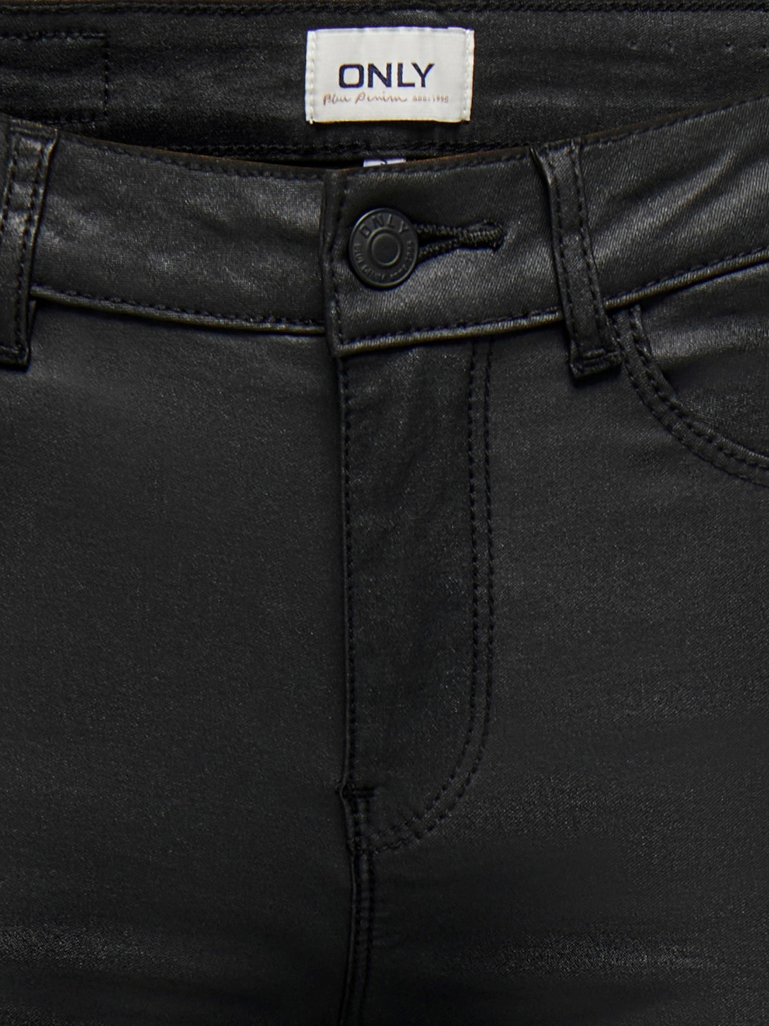 ONLY Lederimitathose »ONLANNE K MID WAIST COATED PNT NOOS«