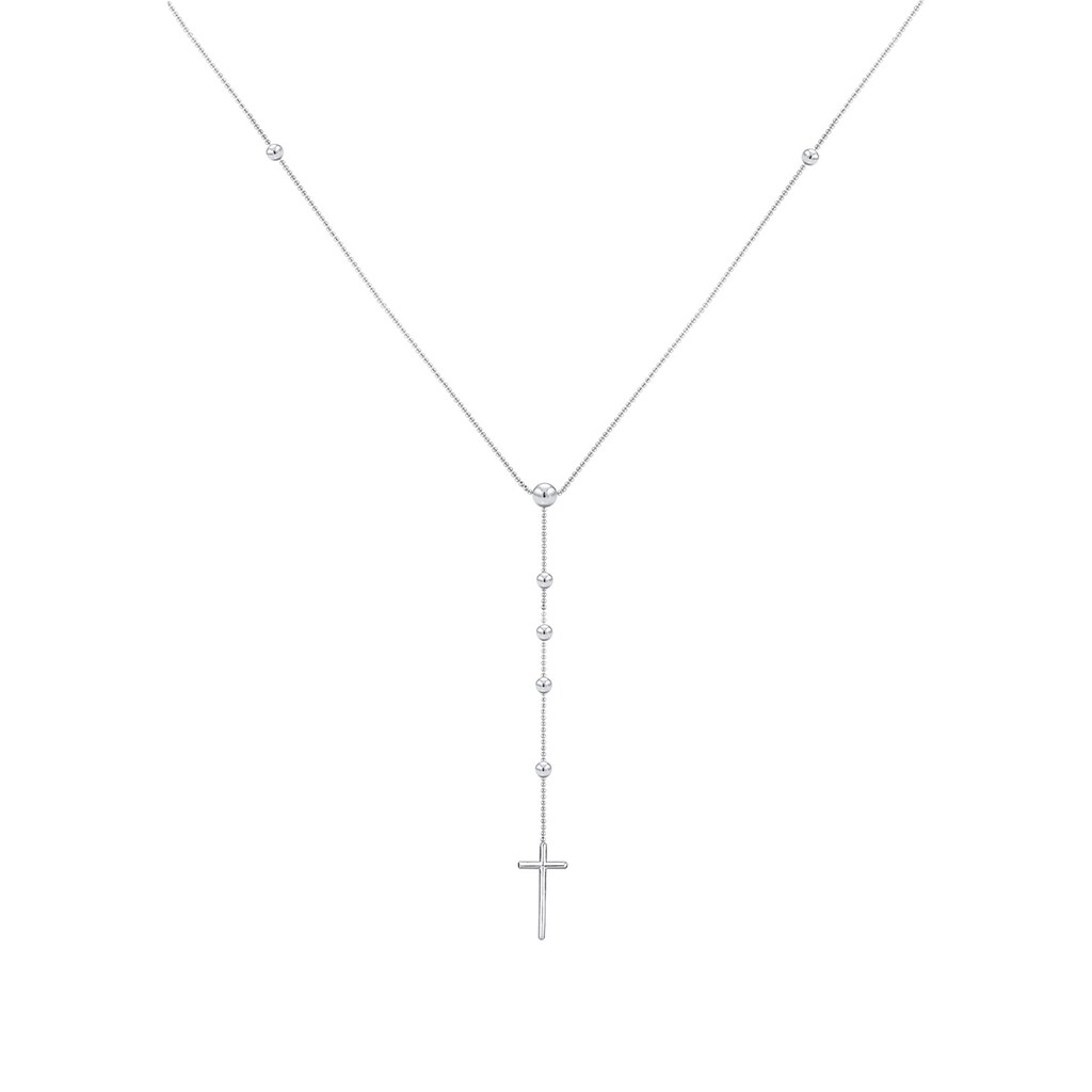 Elli Premium Kette mit Anhänger »Rosenkranz Kette Kreuz Taufe Religion 925 Silber«