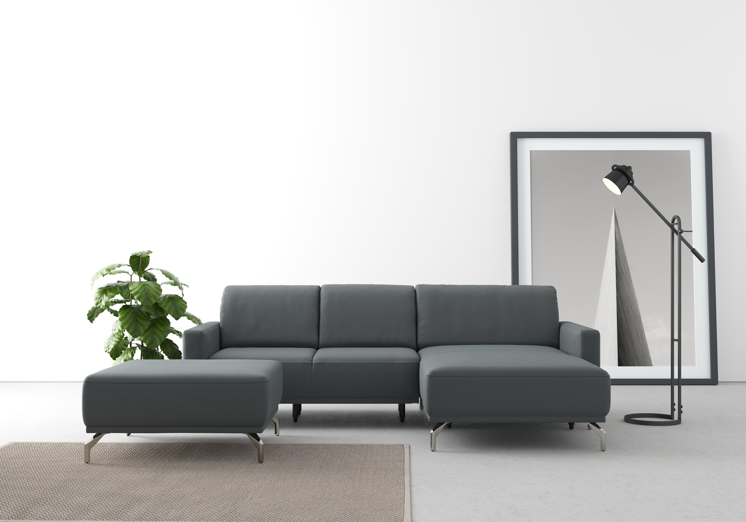 sit&more Ecksofa »Bailando L-Form«, wahlweise mit Kopfteilverstellung und Vorziehsitz, motorisch
