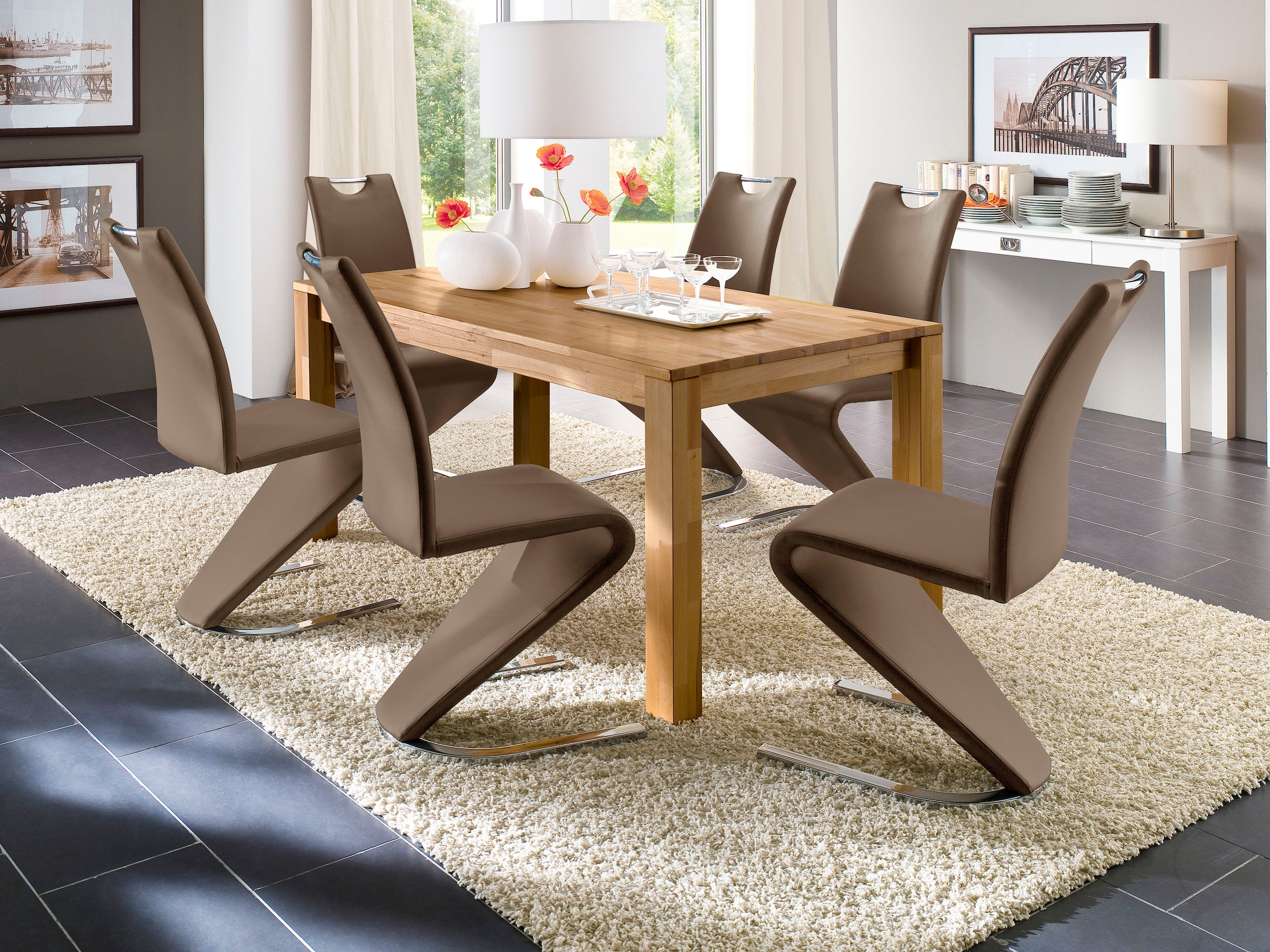 MCA furniture Freischwinger »Amado, TOPSELLER!«, (Set), 4 St., Kunstleder, 2er-, 4er-, 6er-Set, Stuhl belastbar bis 120 Kg
