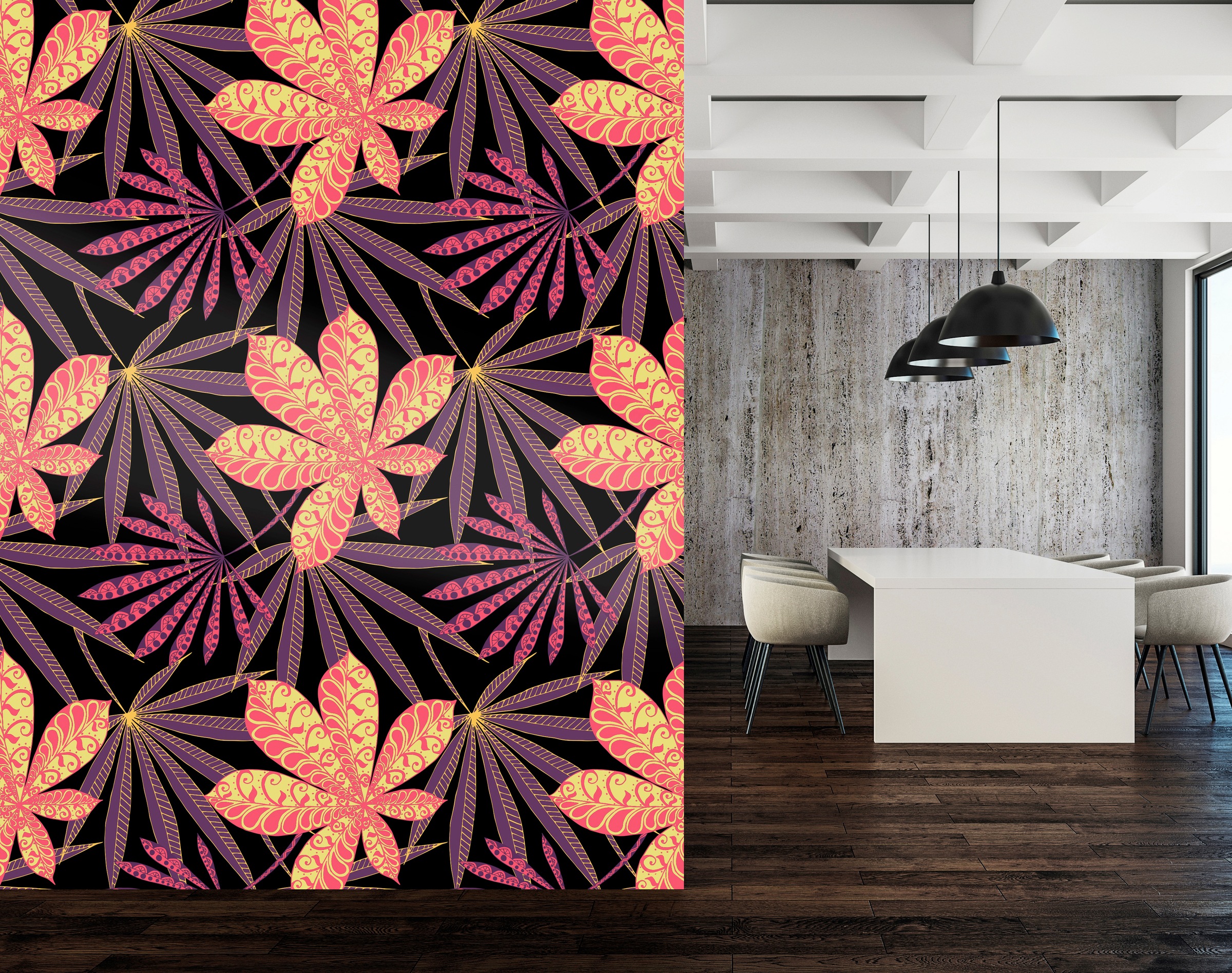 queence Vinyltapete »Alea«, floral-geblümt-gemustert-Motiv, 90x250cm, selbs günstig online kaufen