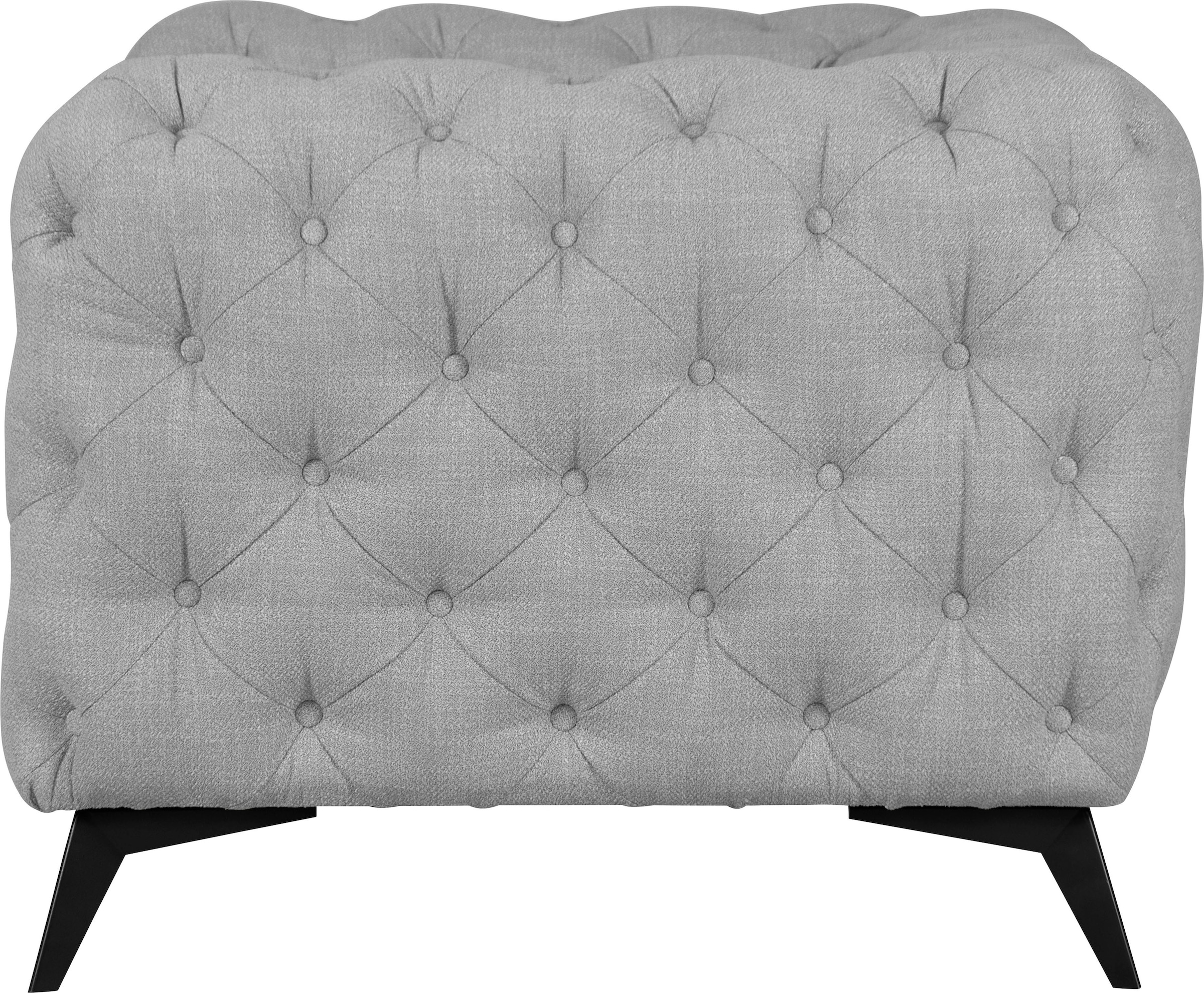 Leonique Chesterfield-Sessel »Glynis Sessel«, aufwändige Knopfheftung, moderne Chesterfield Optik, Fußfarbe wählbar