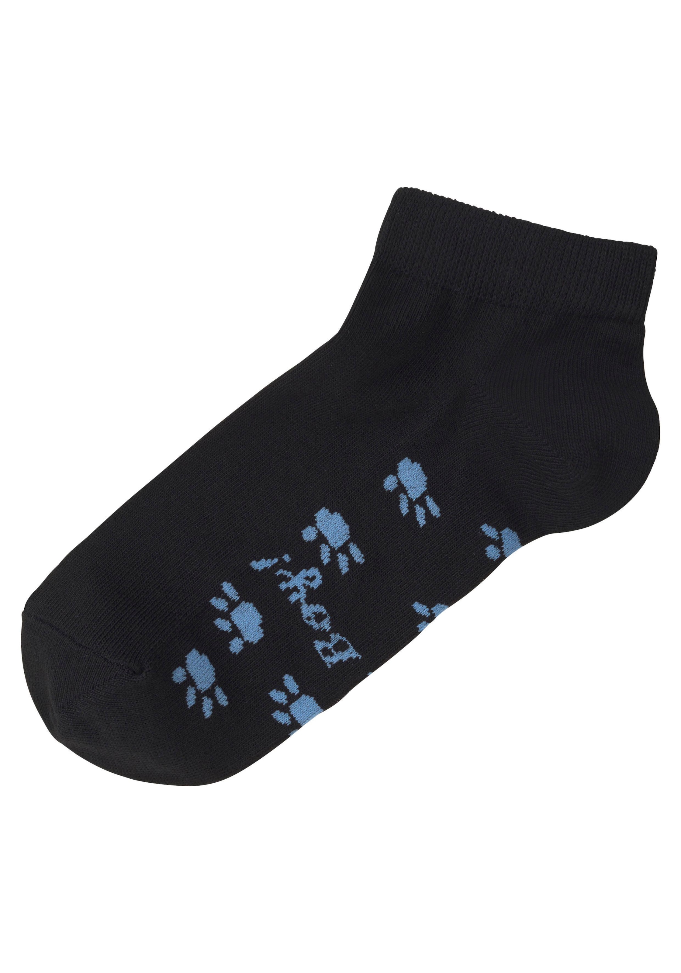 Arizona Sneakersocken, (Set, 5 Paar), mit süßem Pfotendesign unter der Sohle