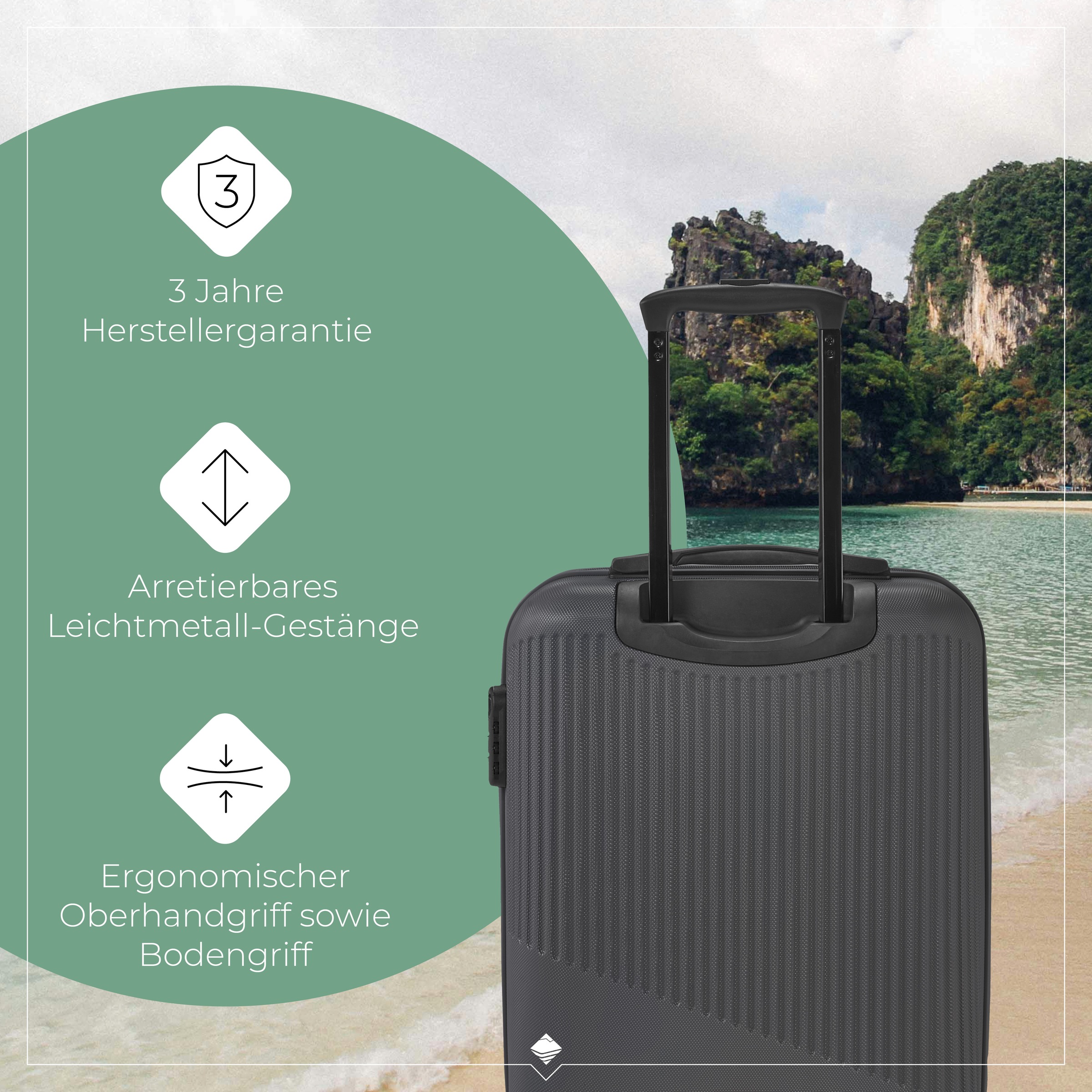 travelite Hartschalen-Trolley »BALI, in verschiedenen Größen und Farben«, 4 Rollen, Hartschallenkoffer Reisegepäck Reisekoffer TSA Schloss