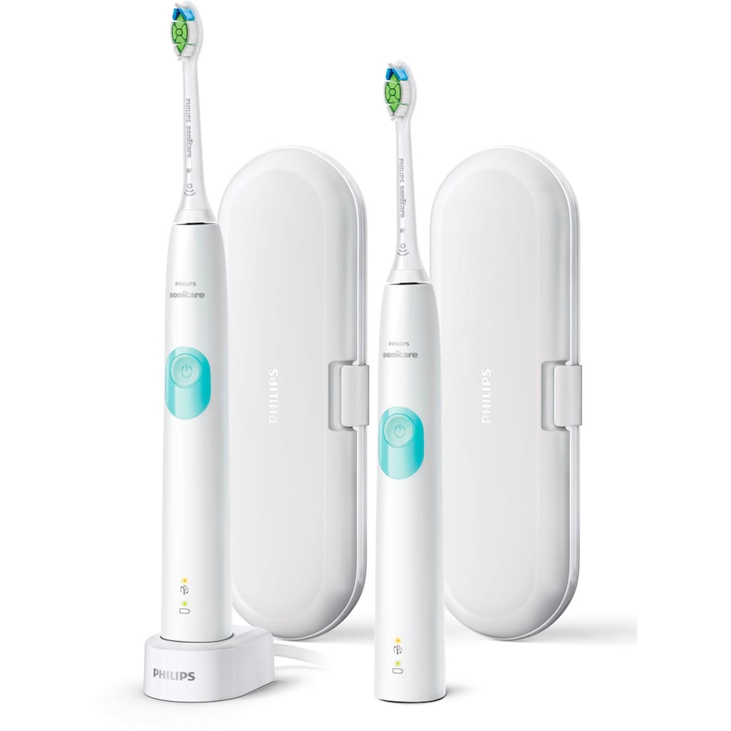 Philips Sonicare Elektrische Zahnbürste »HX6807/35«, 2 St. Aufsteckbürsten, ProtectiveClean 4300, Doppelpack, 1 Putzprogramm