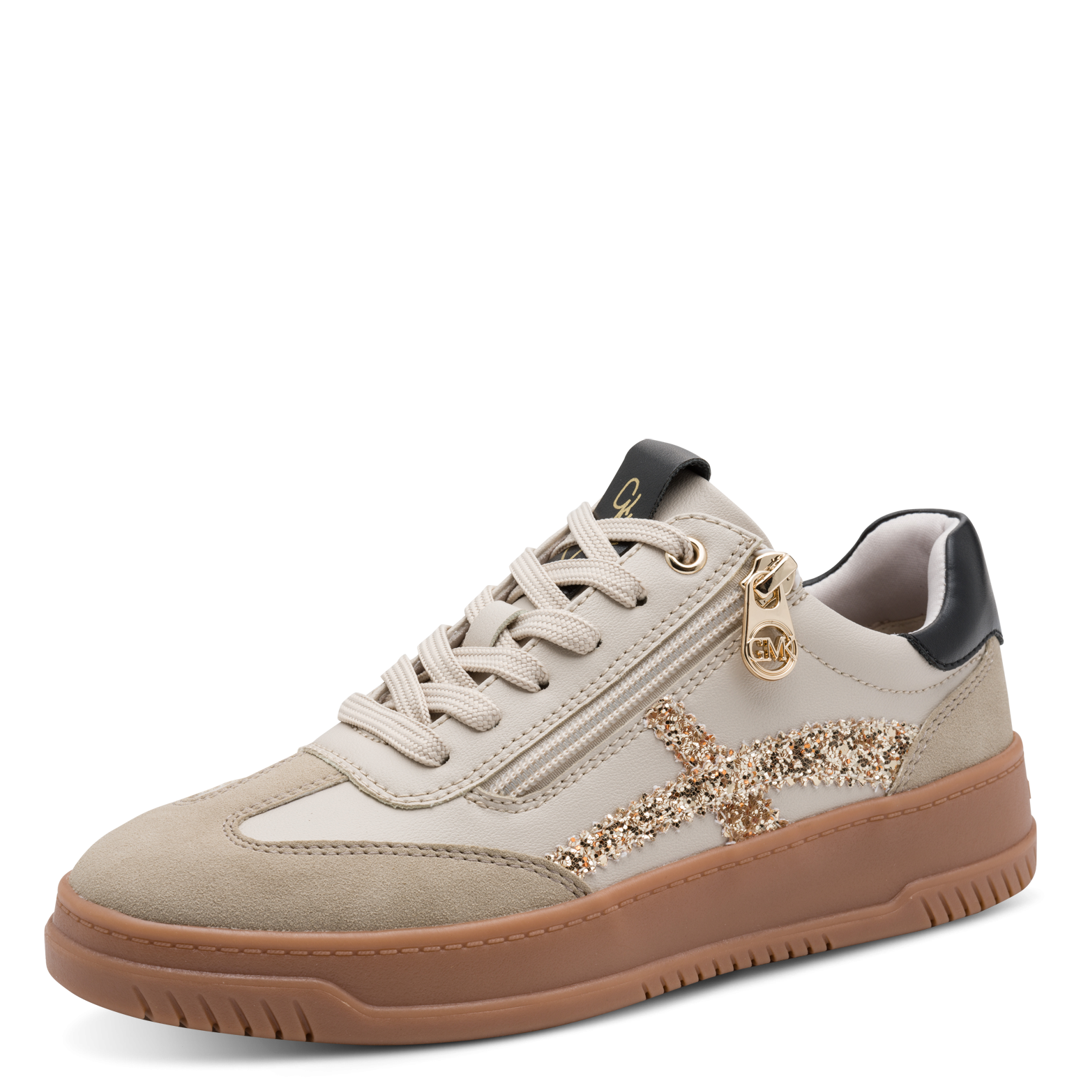MARCO TOZZI by GMK Plateausneaker  Freizeitschuh, Halbschuh, Schnürer mit Glitzerdetails